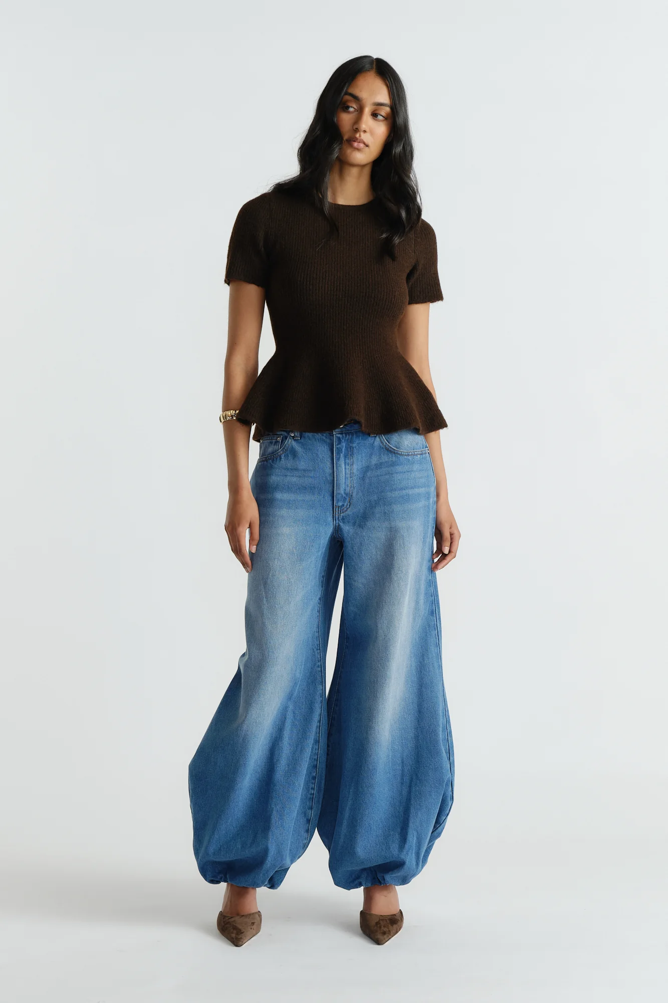Amalia Peplum Knit Tee