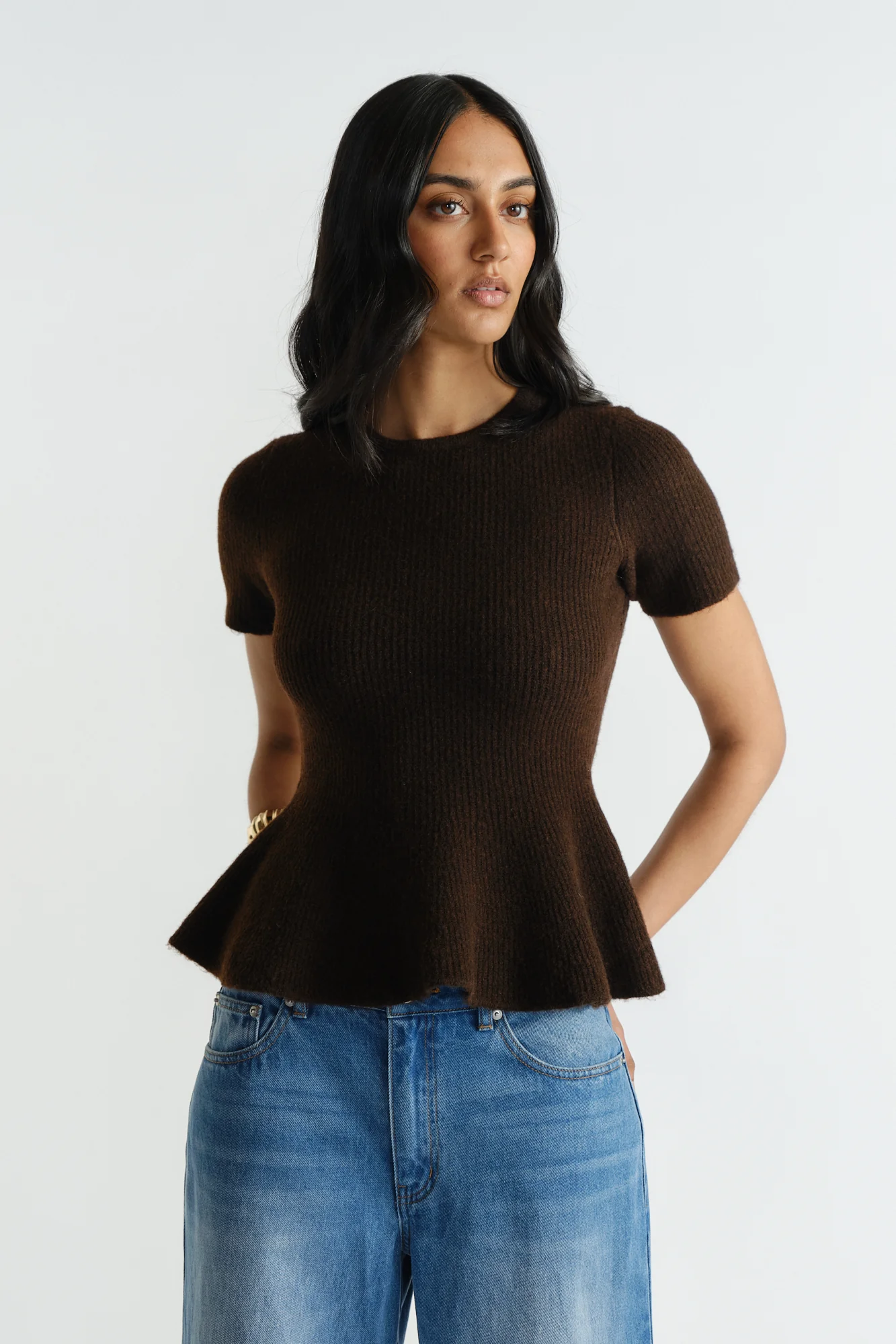 Amalia Peplum Knit Tee - Image 2