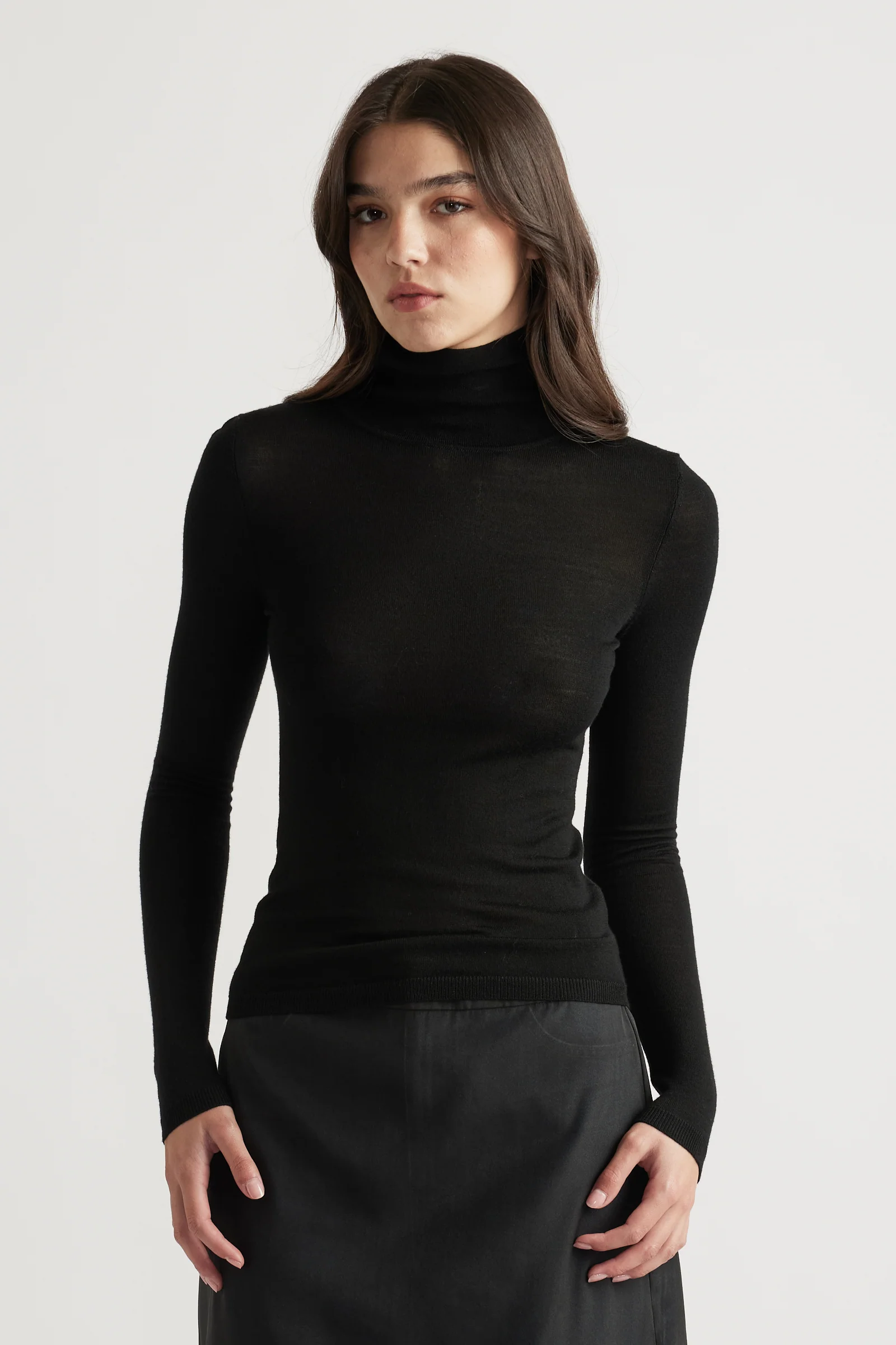 Aya Fine Wool Knit Top - Image 2