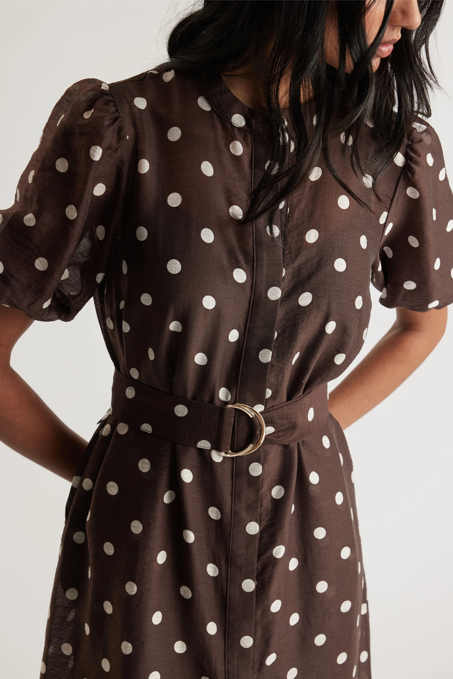 Becca Puff Sleeve Midi Dress - Image 2