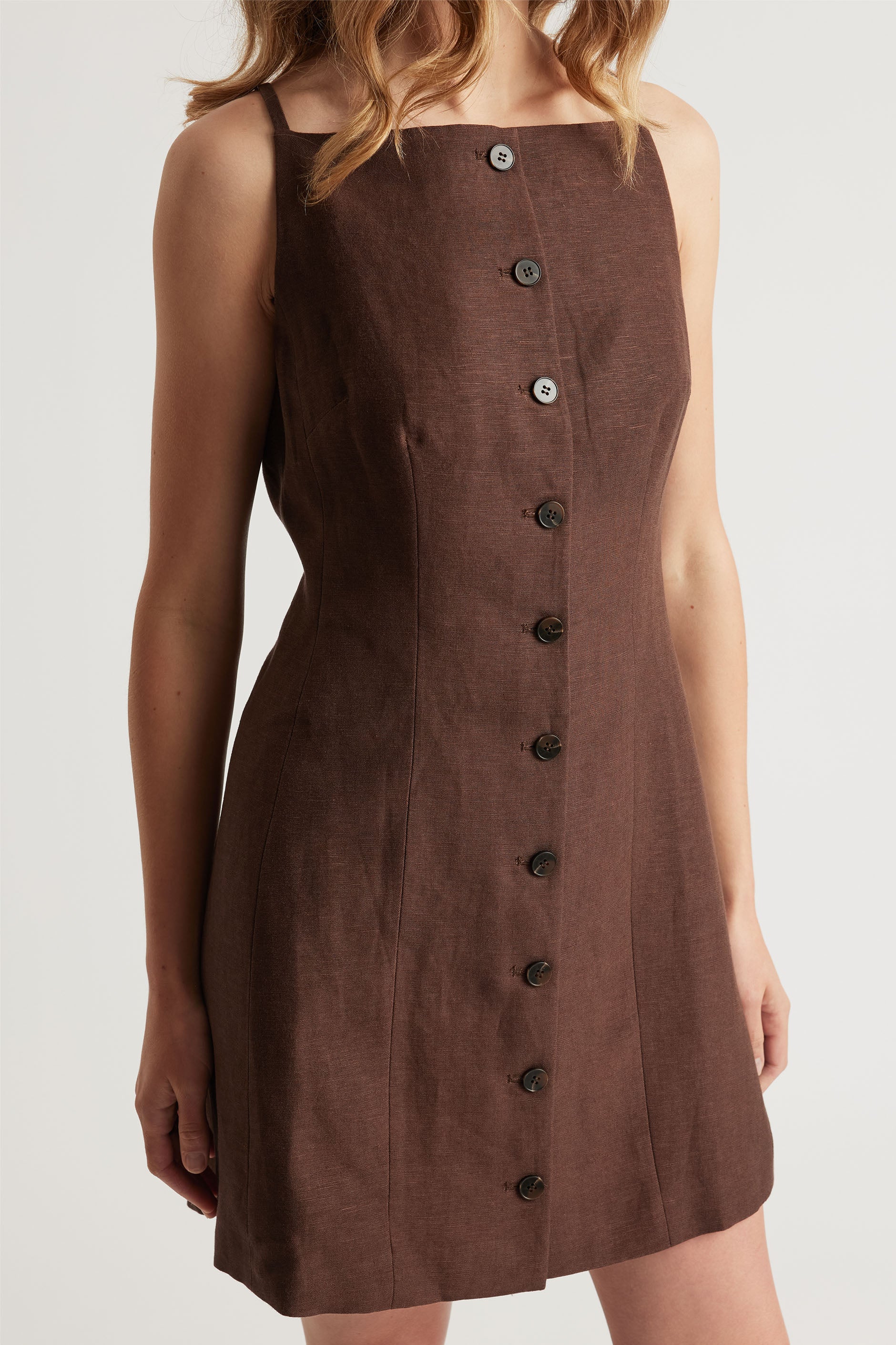 Benne Button Front Vest Dress - Image 2