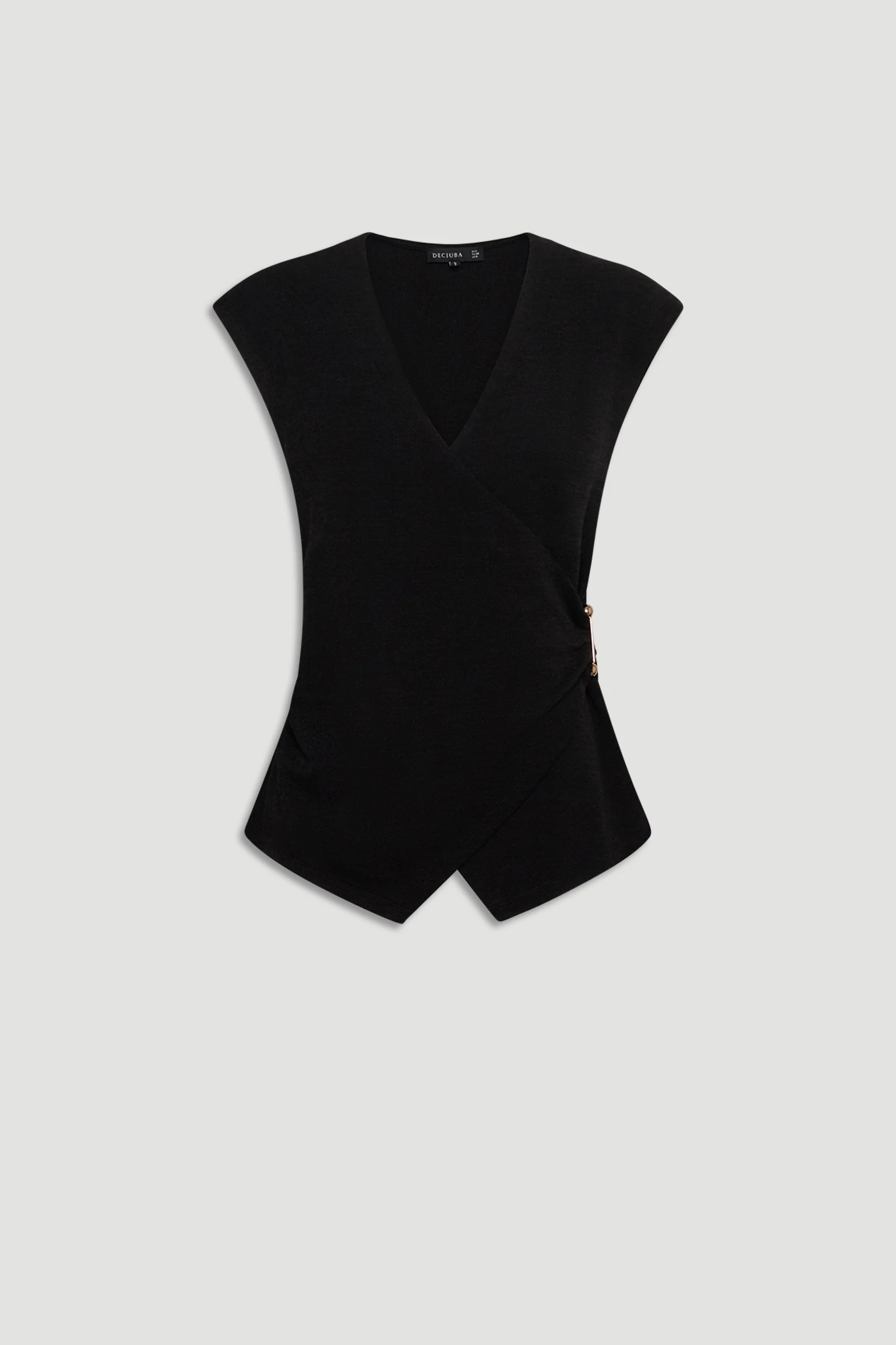 Carla Metal Detail Wrap Top - Image 4