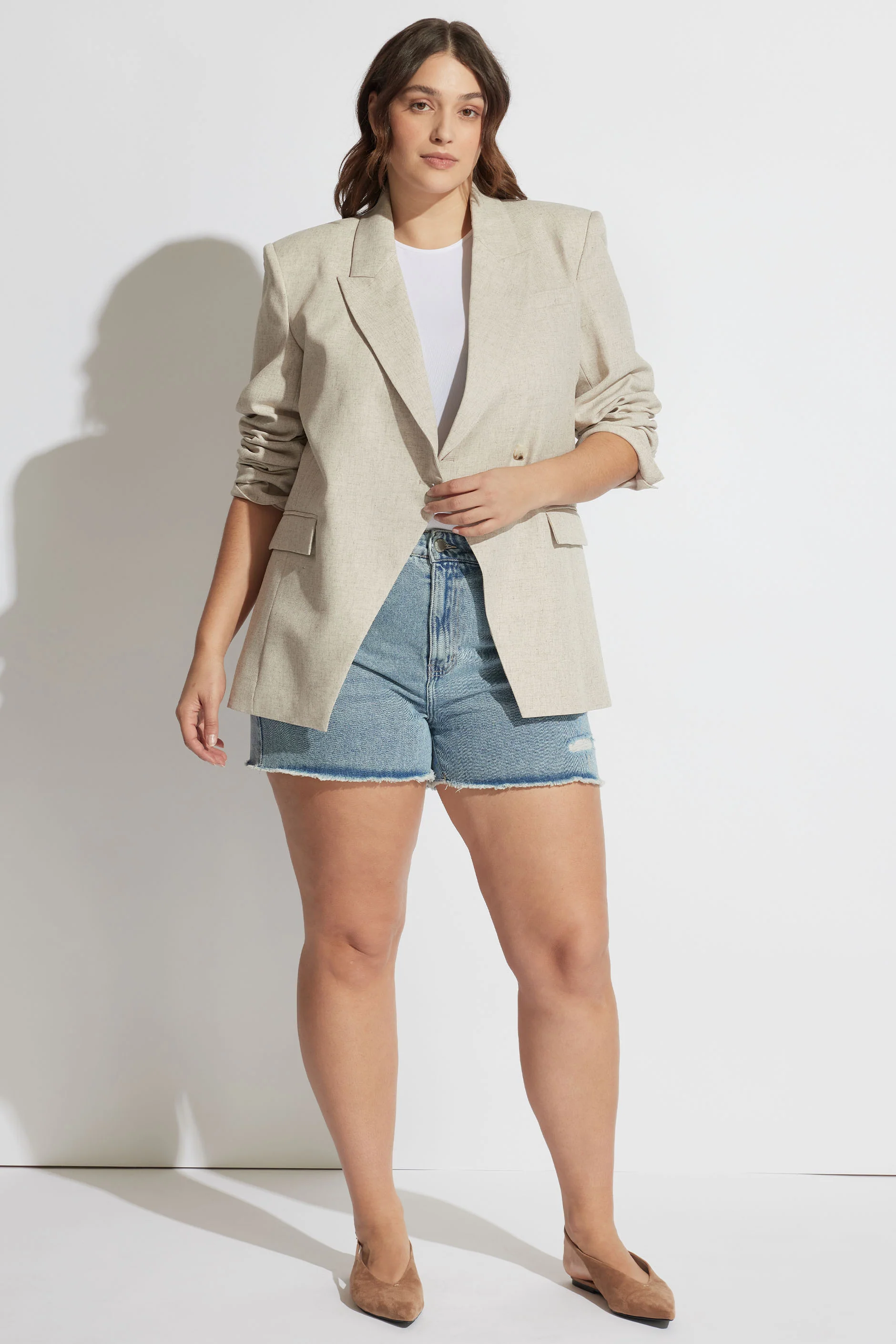 Charlie Distressed Denim Short - Image 4