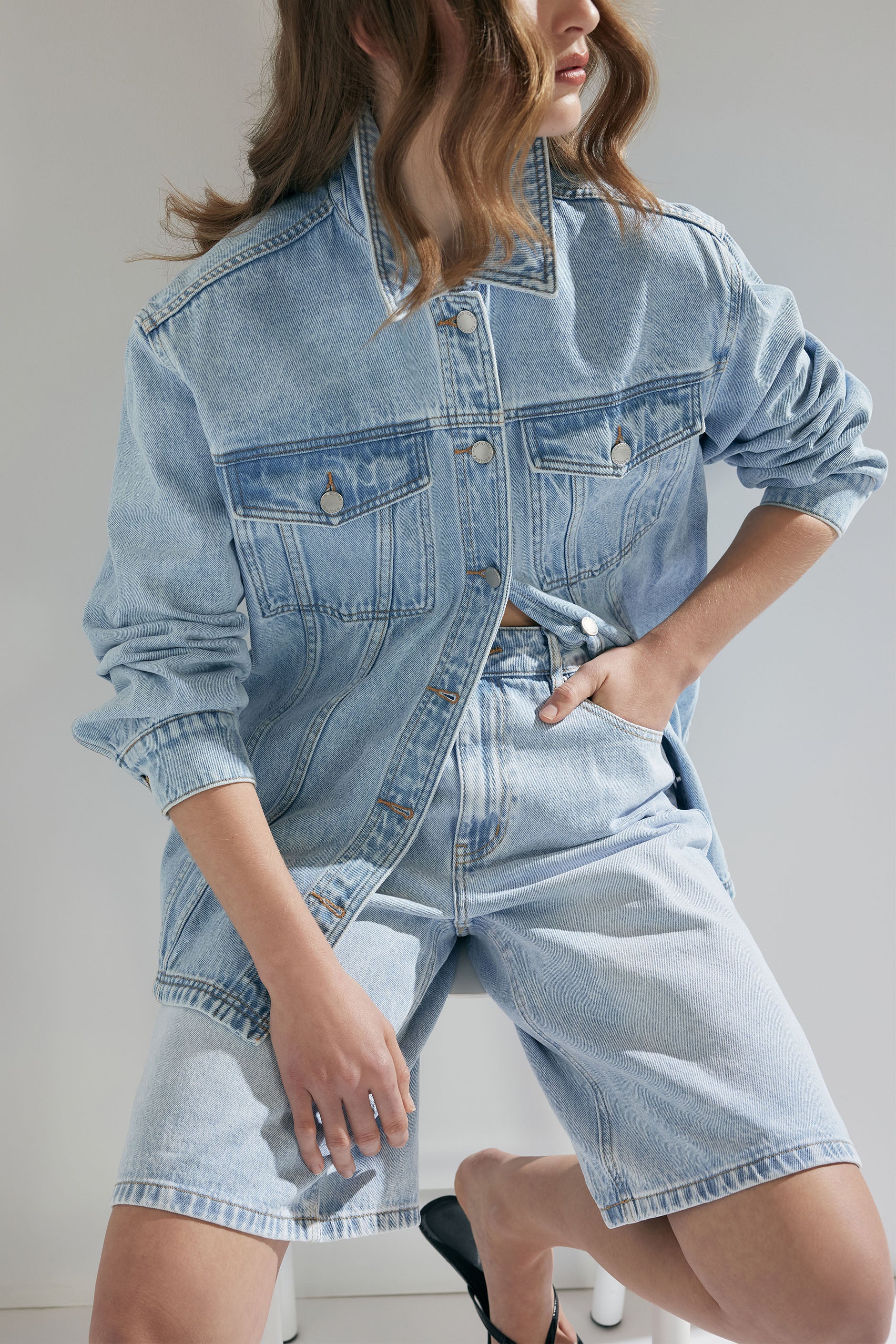 Cleo Longline Denim Short - Image 2