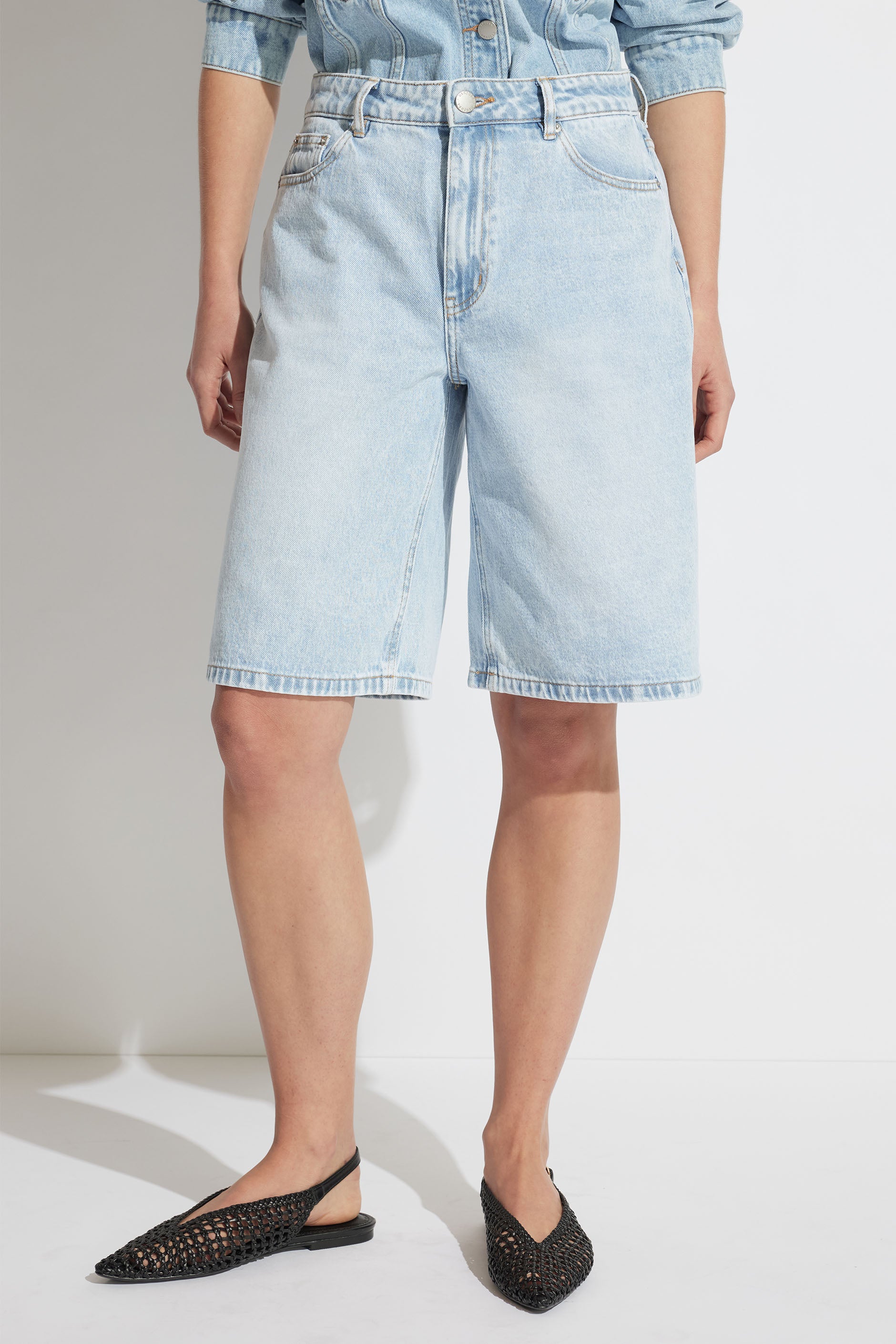 Cleo Longline Denim Short - Image 3