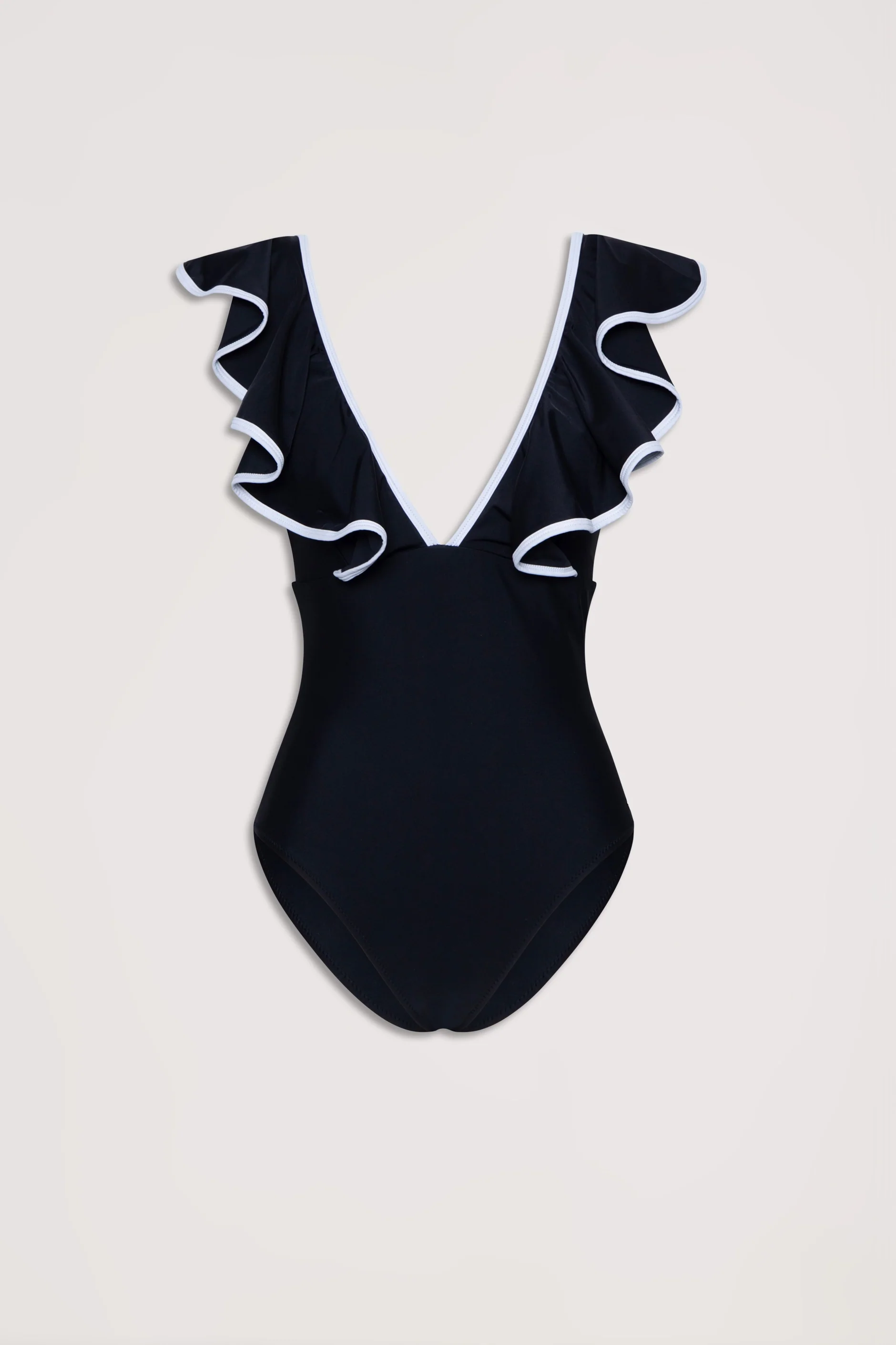 Contrast Ruffle One Piece - Image 6