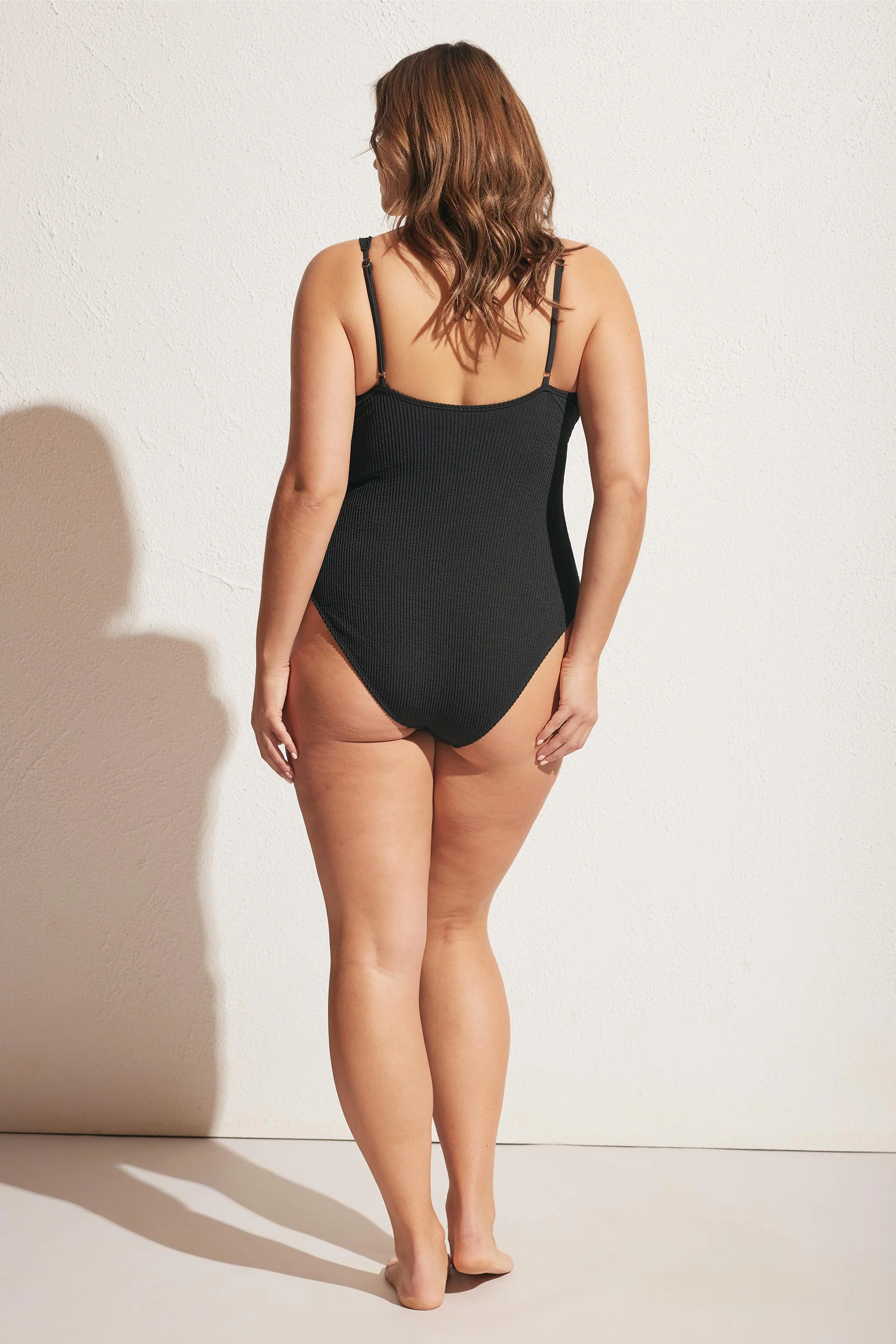 Crinkle Tie Front One Piece - Image 3