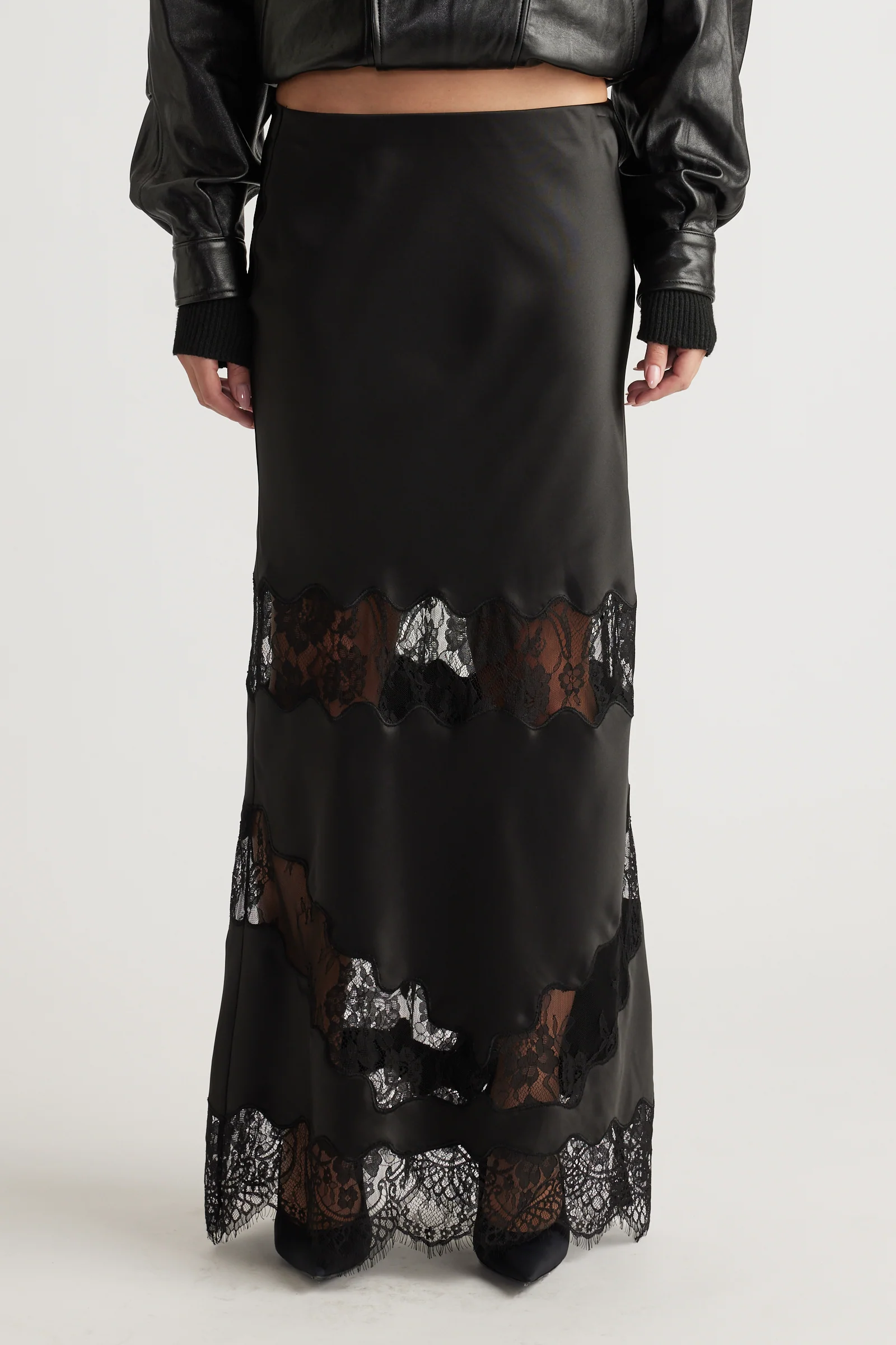 Cynthia Lace Insert Maxi Skirt - Image 2