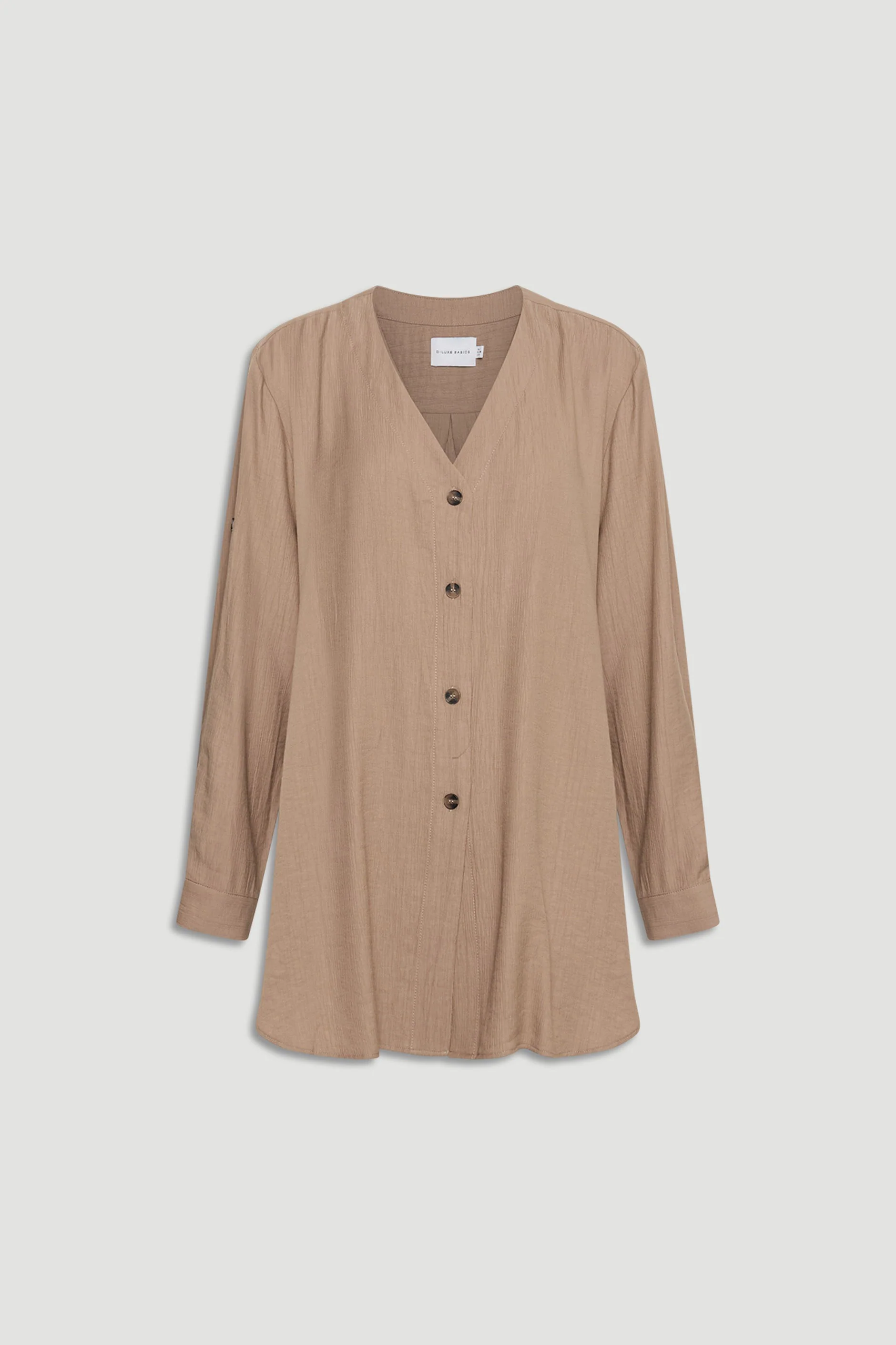 D-Luxe Collarless Shirt - Image 4