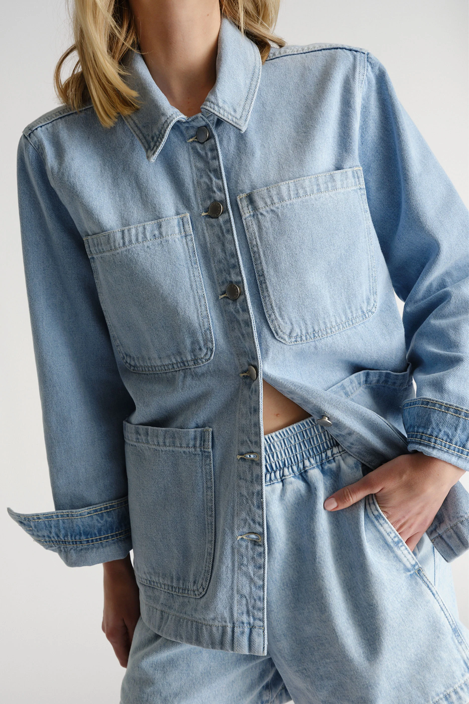 D-Luxe Denim Shacket - Image 2