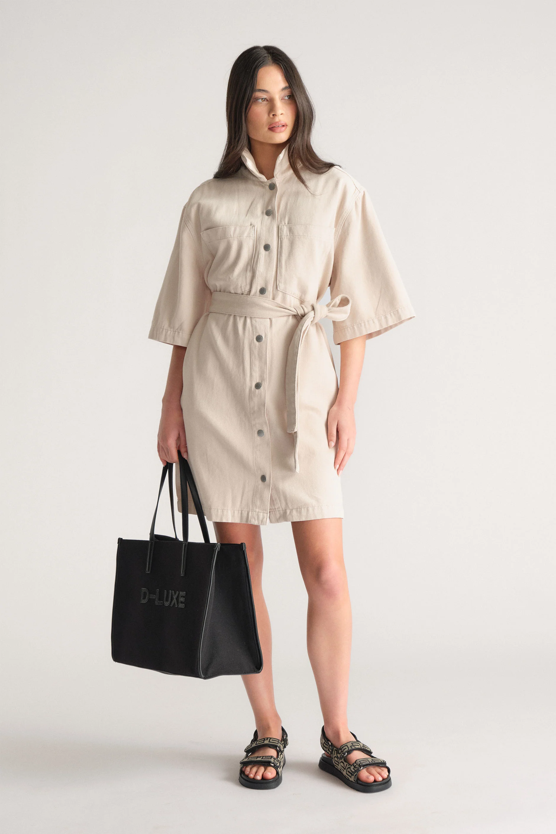 D-Luxe Denim Short Dress