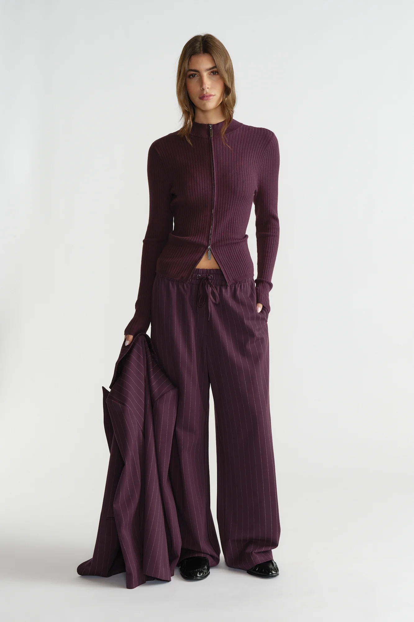 D-Luxe Knit Zip Long Sleeve