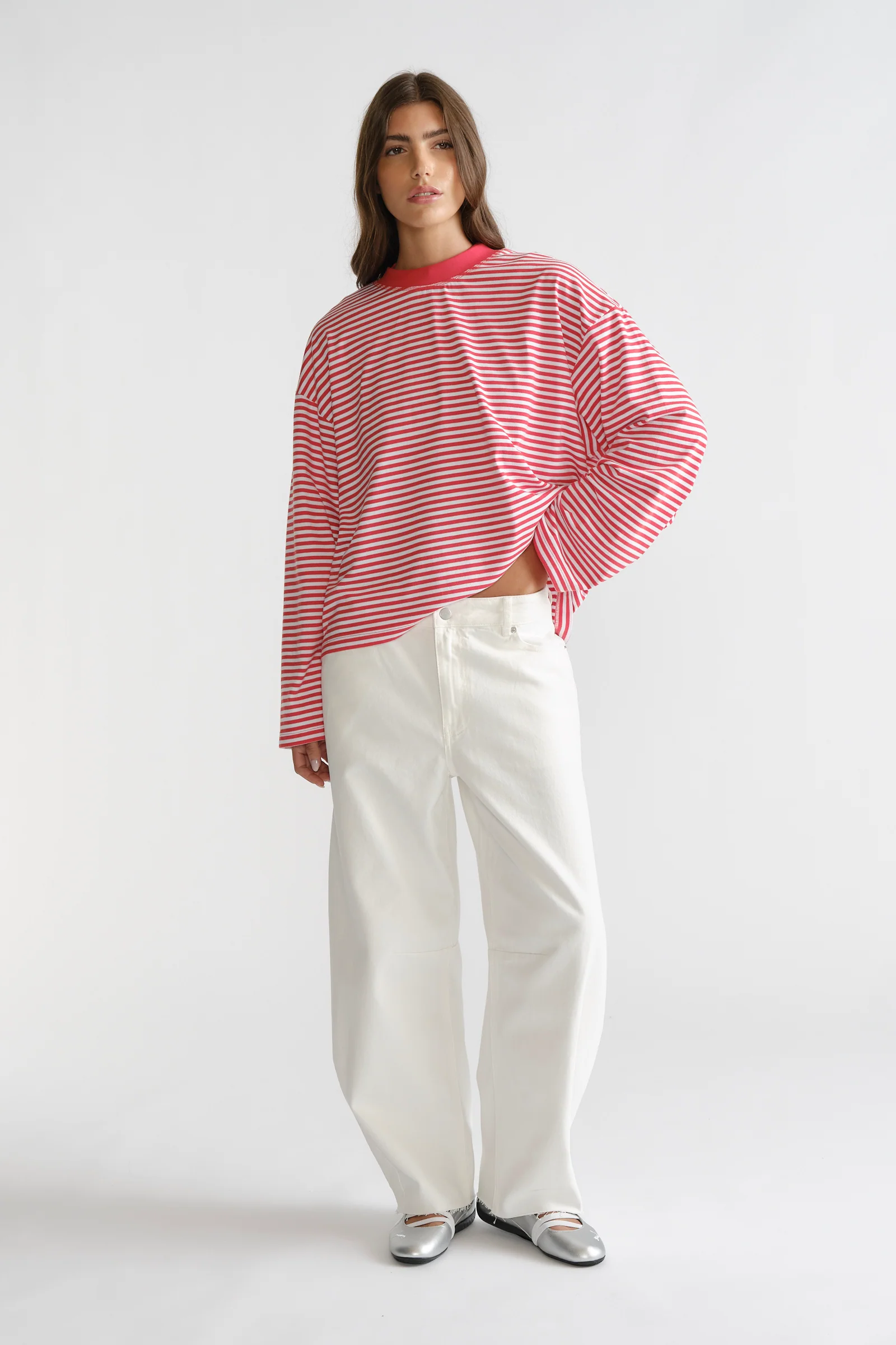 D-Luxe Long Sleeve Stripe Tee
