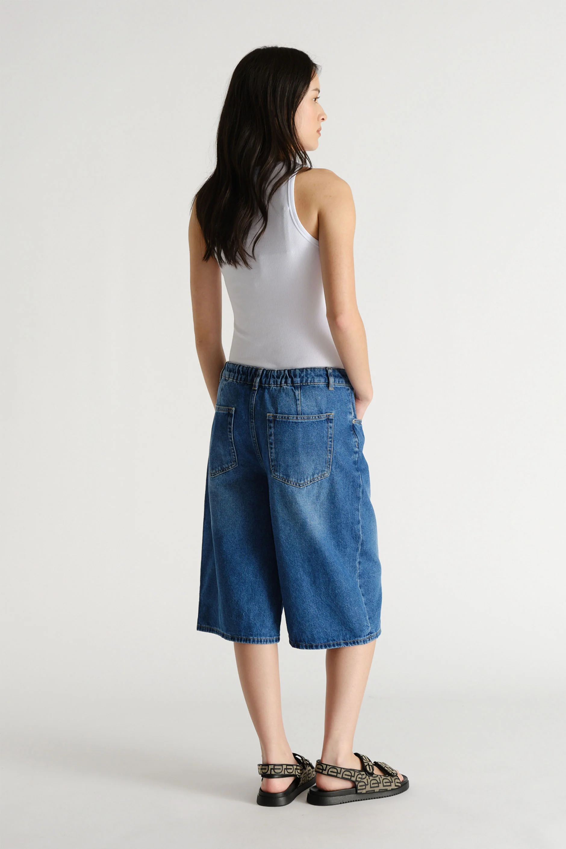 D-Luxe Longline Denim Short - Image 3