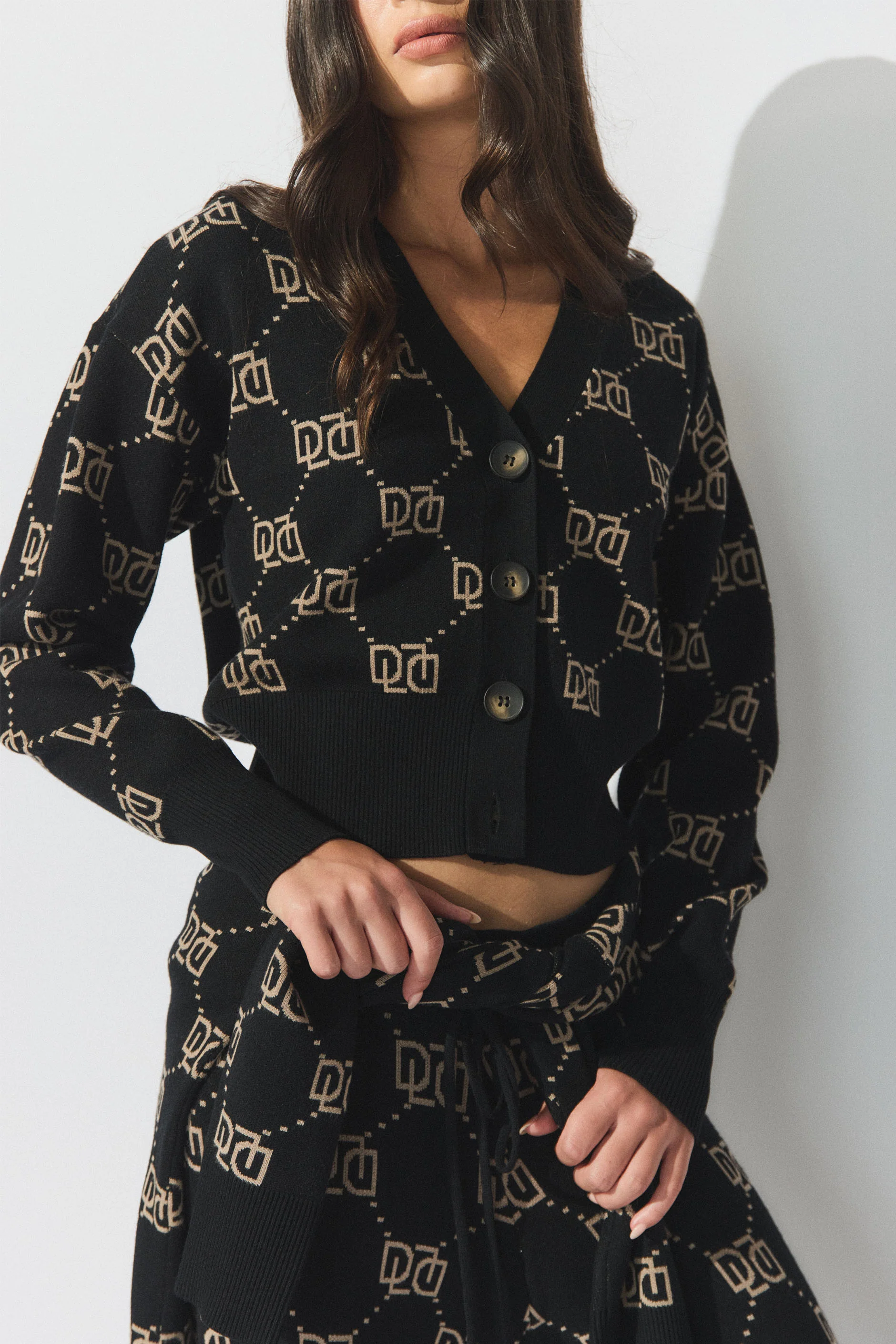 D-Luxe Monogram Cardigan