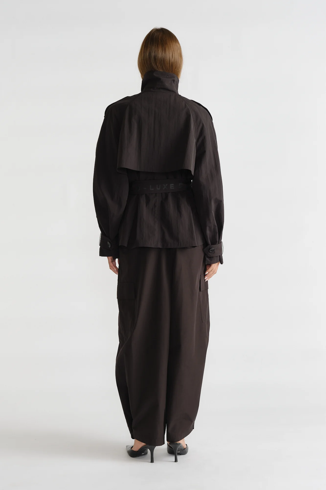 D-Luxe Nylon Cropped Trench - Image 3