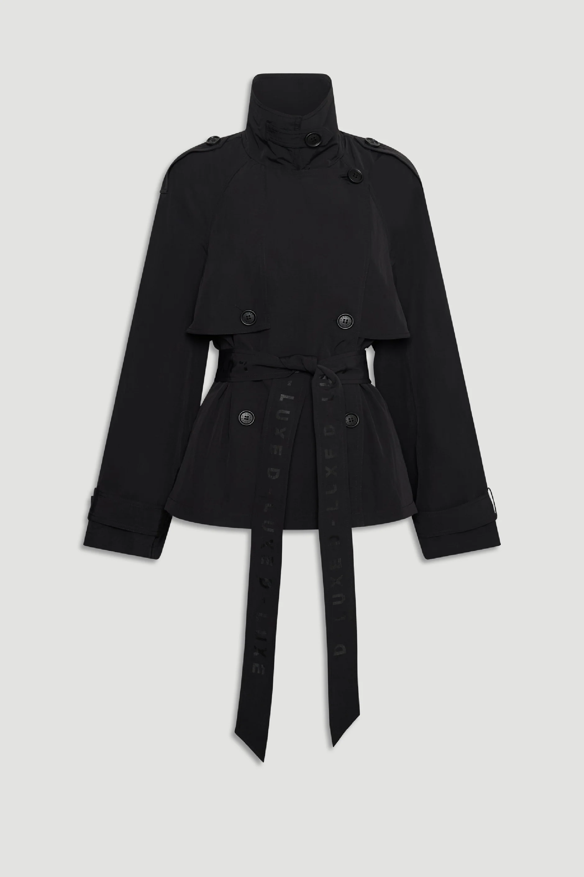 D-Luxe Nylon Cropped Trench - Image 4