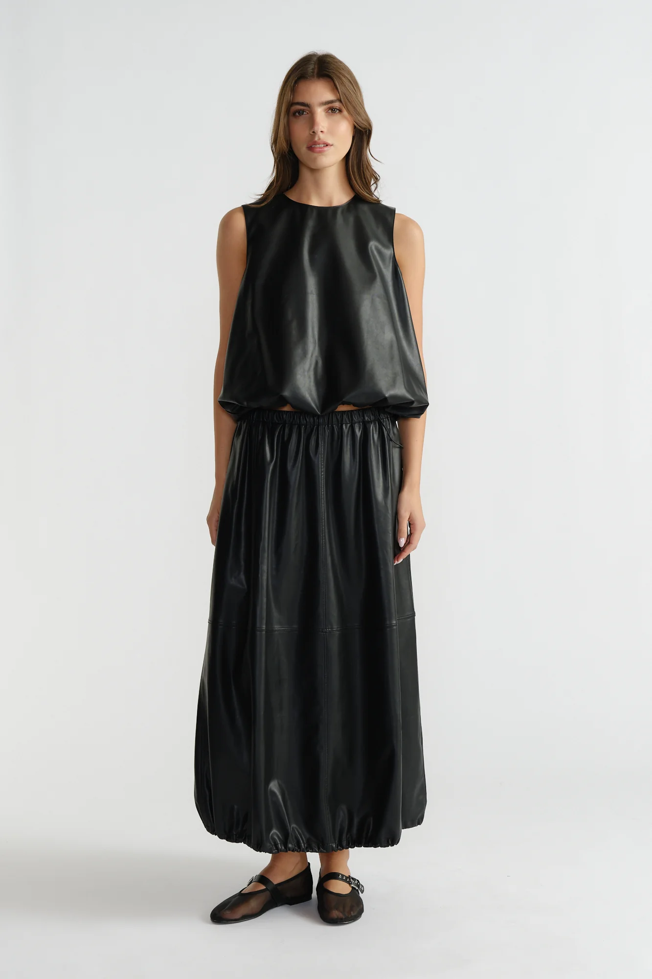 D-Luxe Faux Leather Top