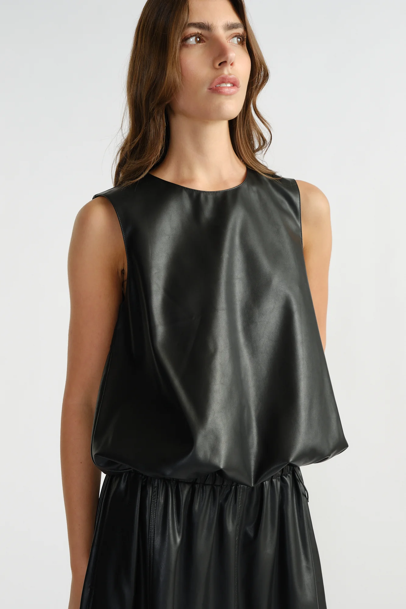 D-Luxe Faux Leather Top - Image 2