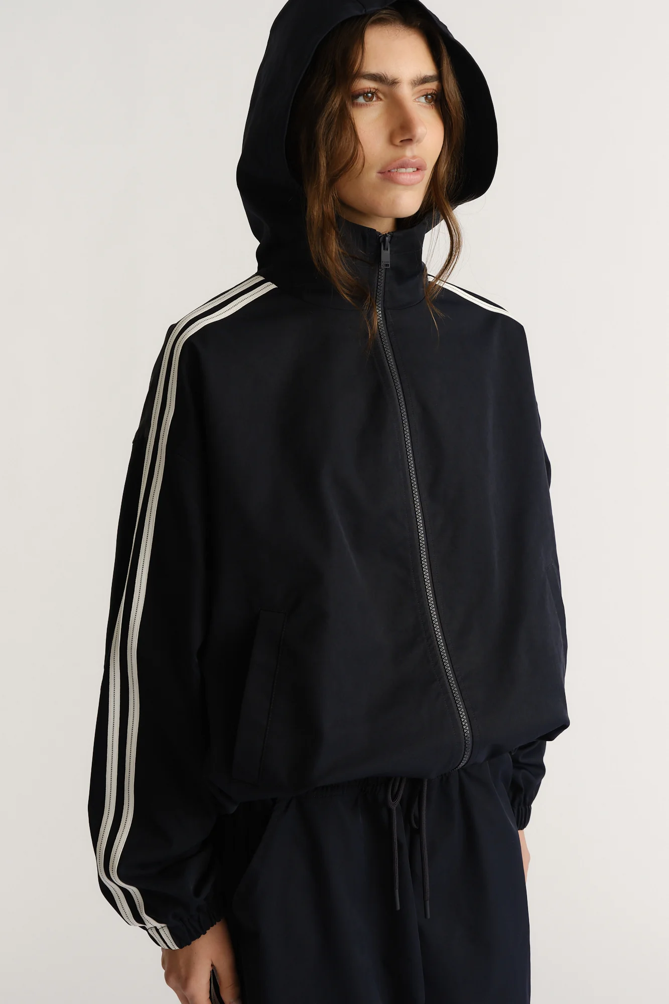D-Luxe Stripe Hooded Jacket