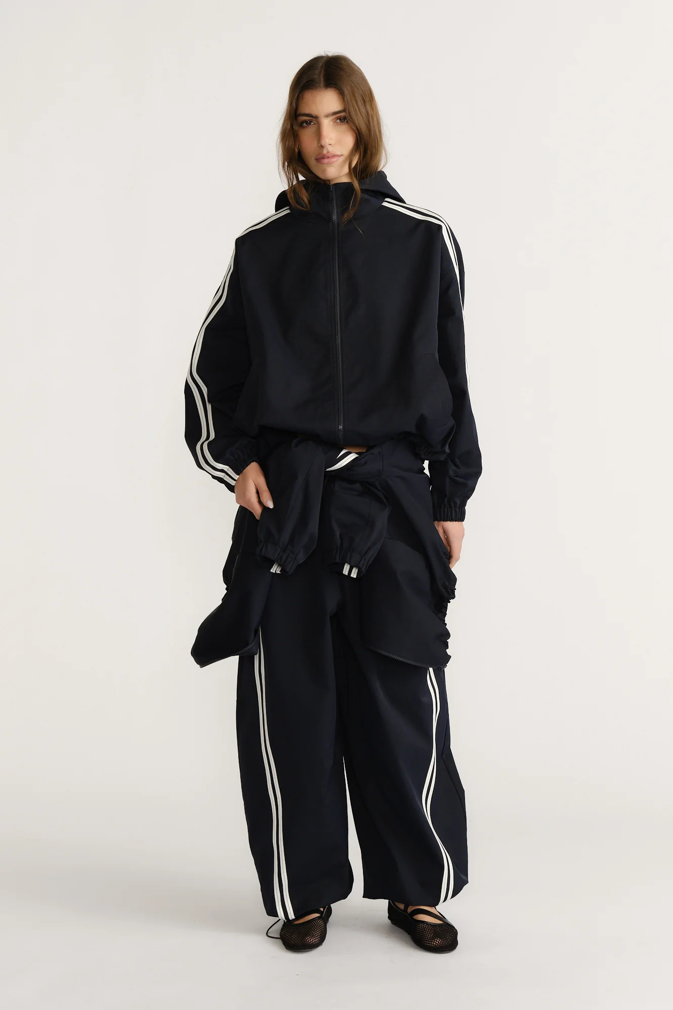 D-Luxe Stripe Hooded Jacket - Image 2