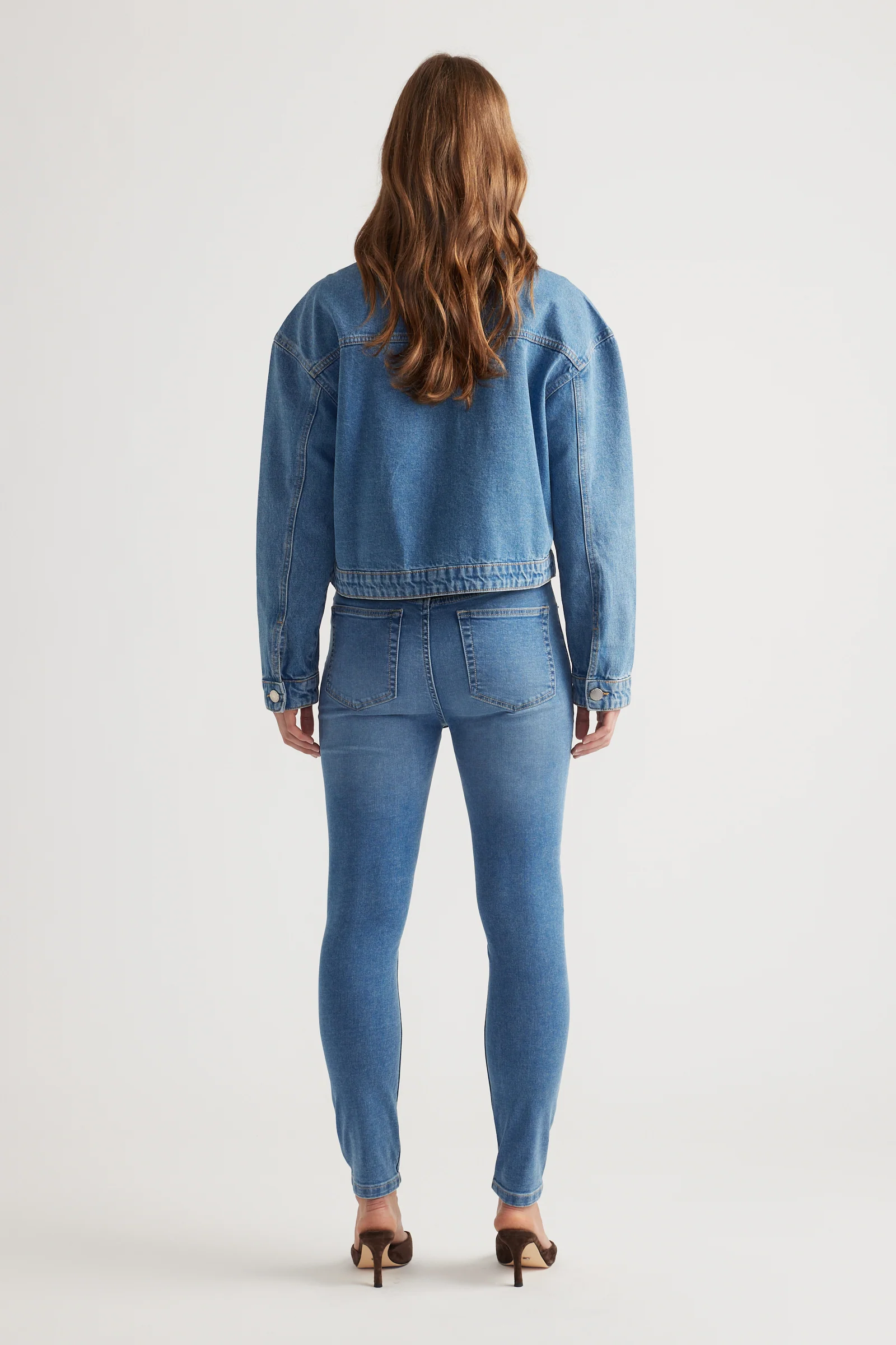 Dahlia Cropped Trucker Jacket - Image 3