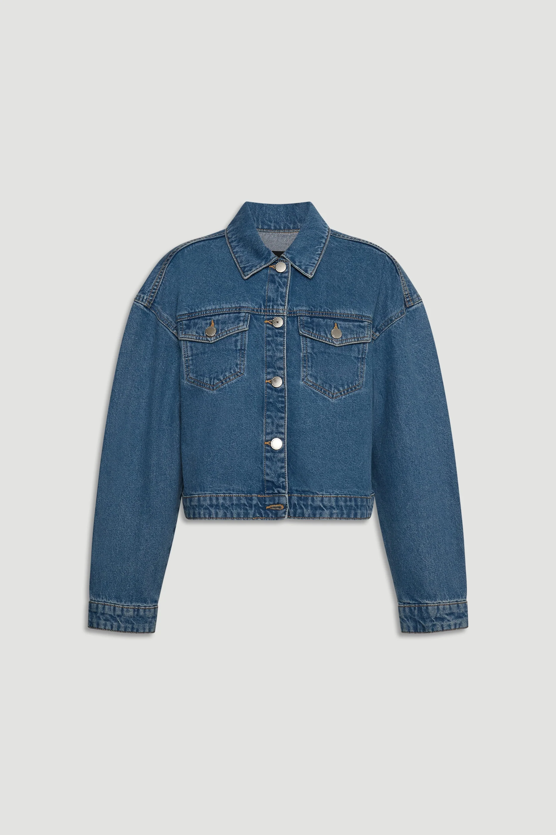 Dahlia Cropped Trucker Jacket - Image 4
