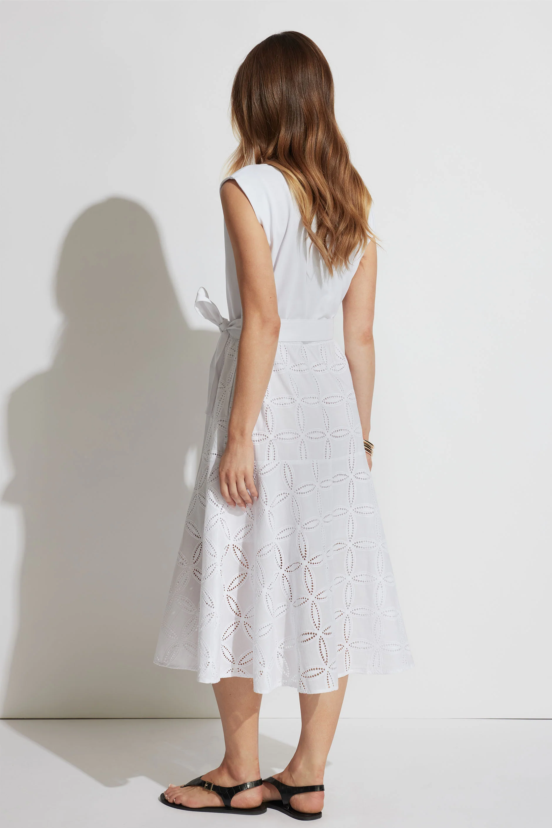 Eden Broderie Midi Dress - Image 3