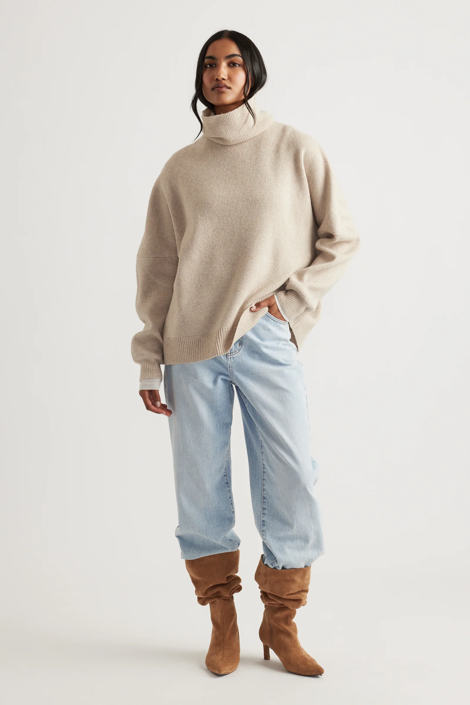 Edie Roll Neck Knit Jumper