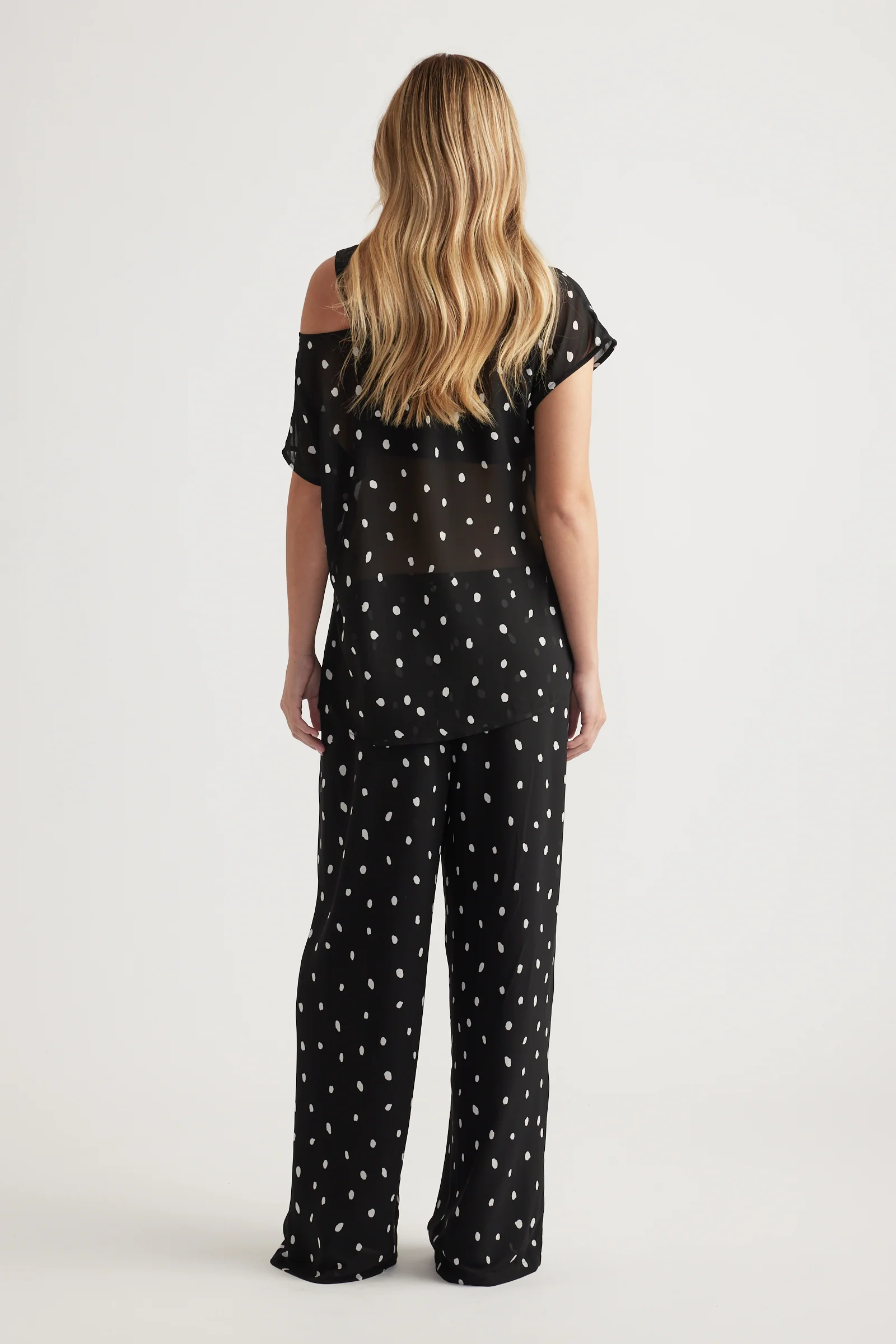 Eliza Off Shoulder Sheer Top - Image 3