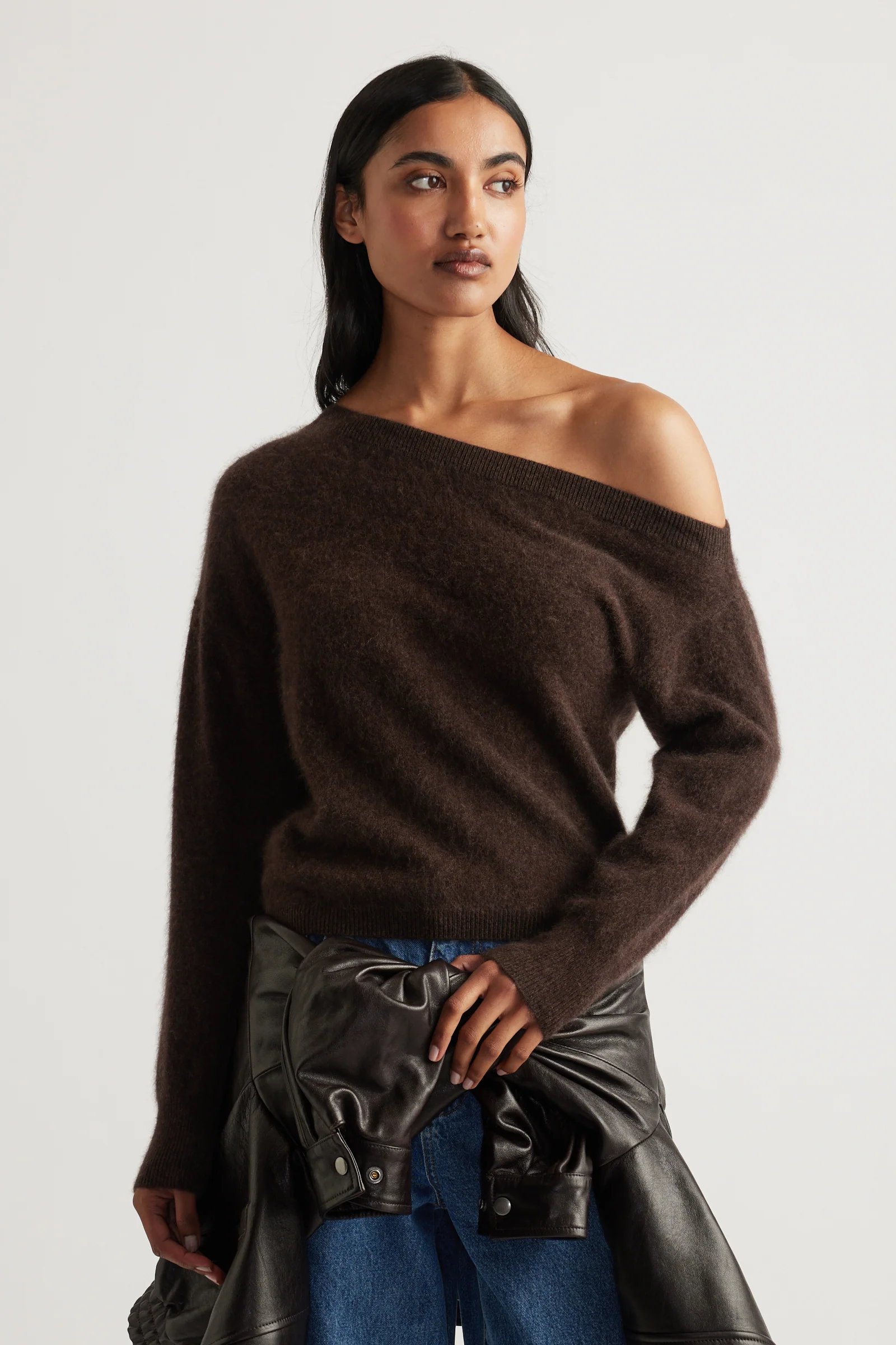 Elle Drop Shoulder Wool Jumper - Image 2