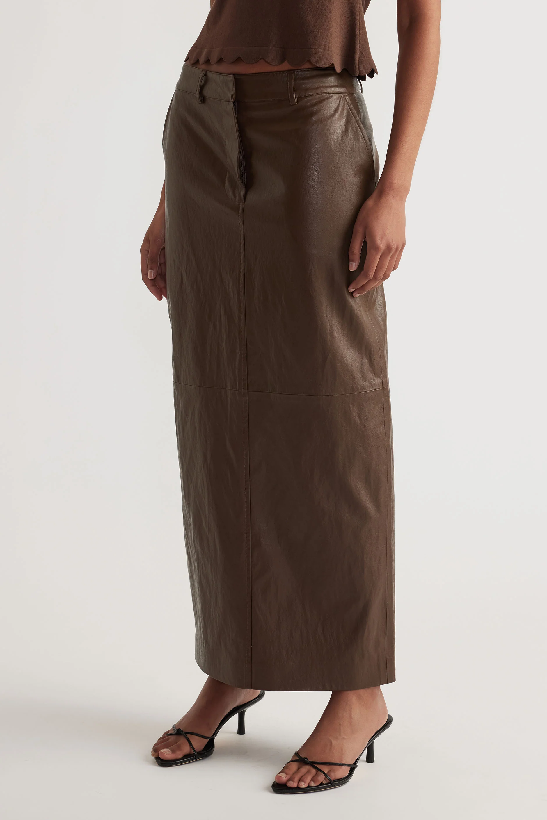Faux Leather Maxi Skirt - Image 2