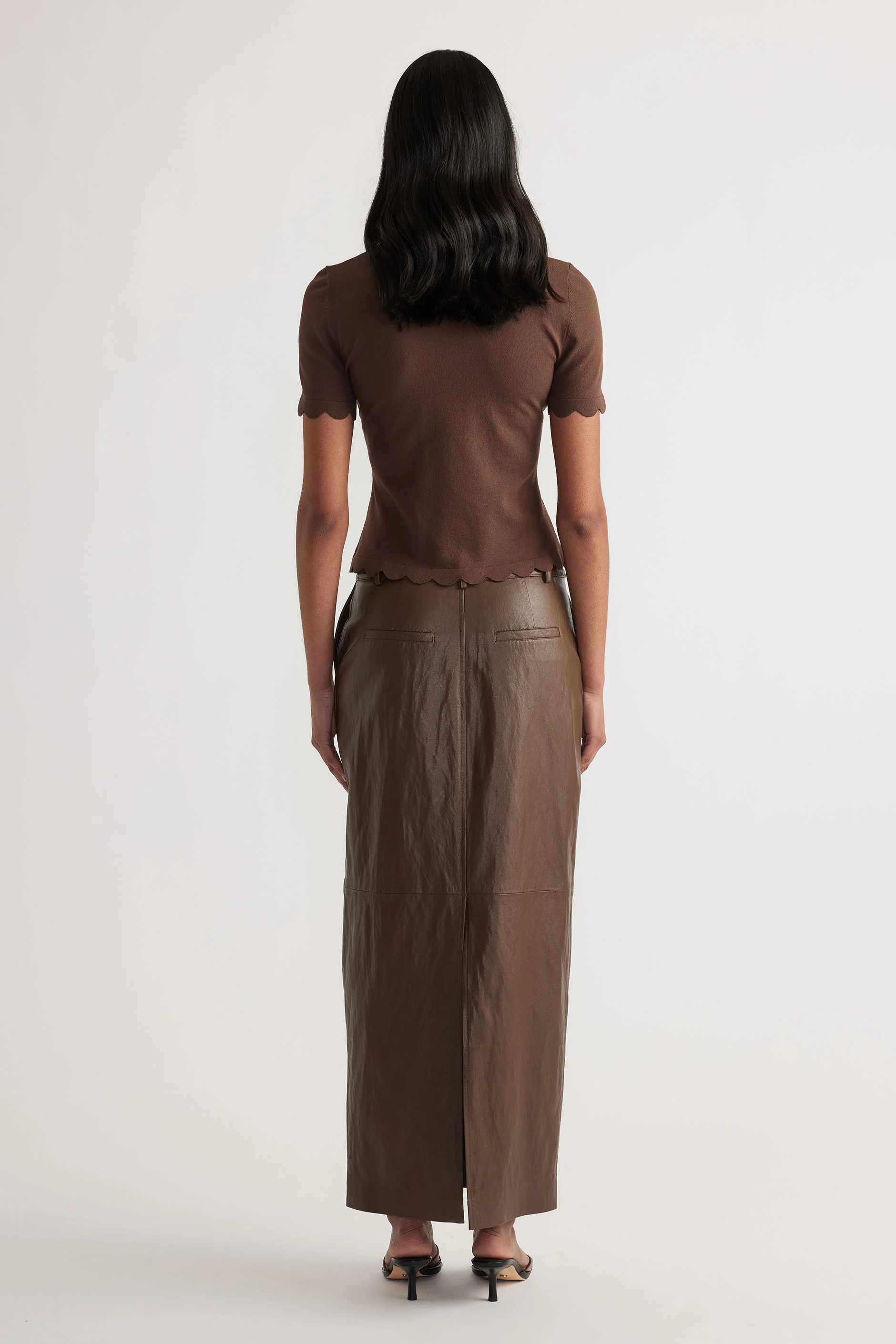 Faux Leather Maxi Skirt - Image 3