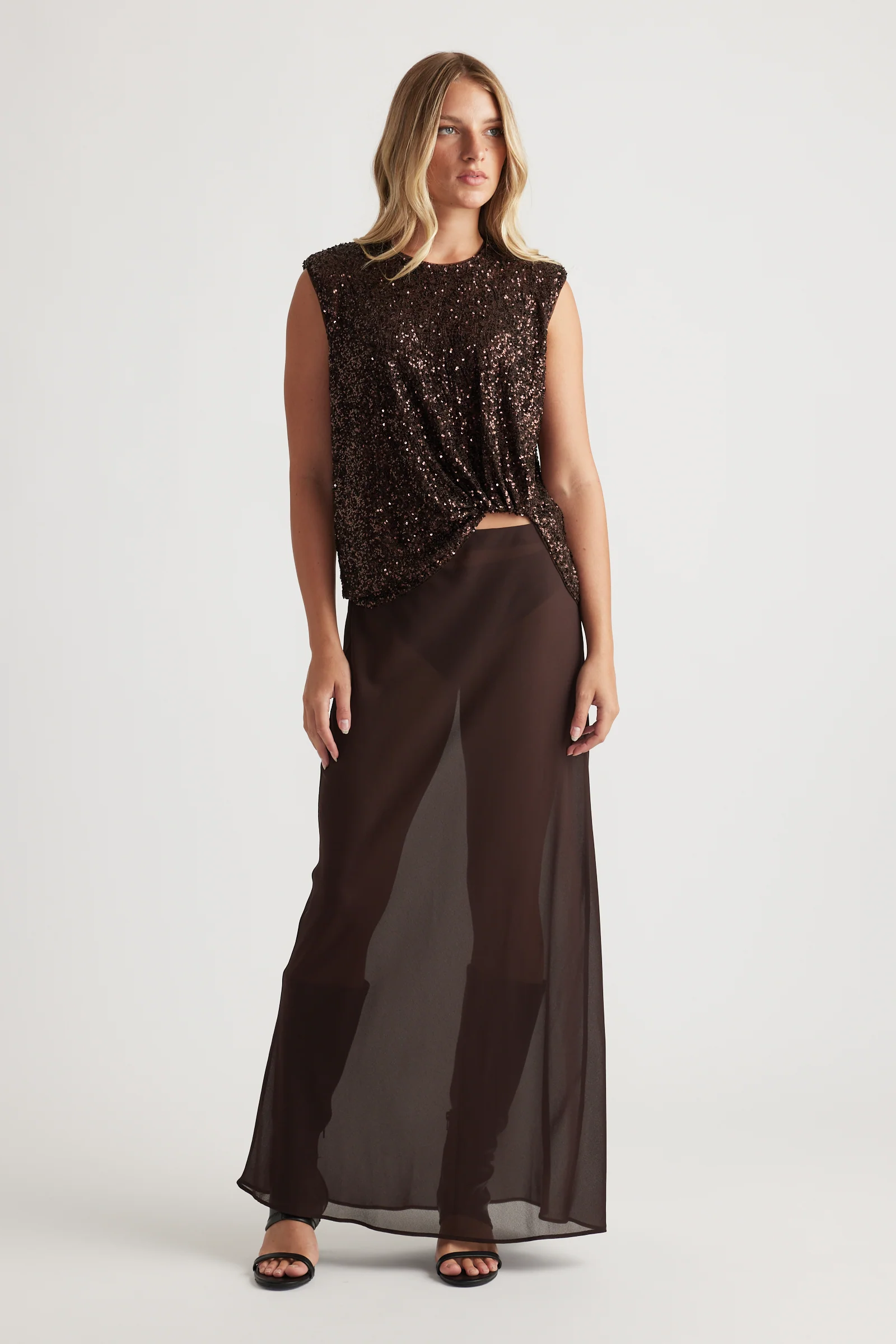 Faye Sheer Maxi Skirt