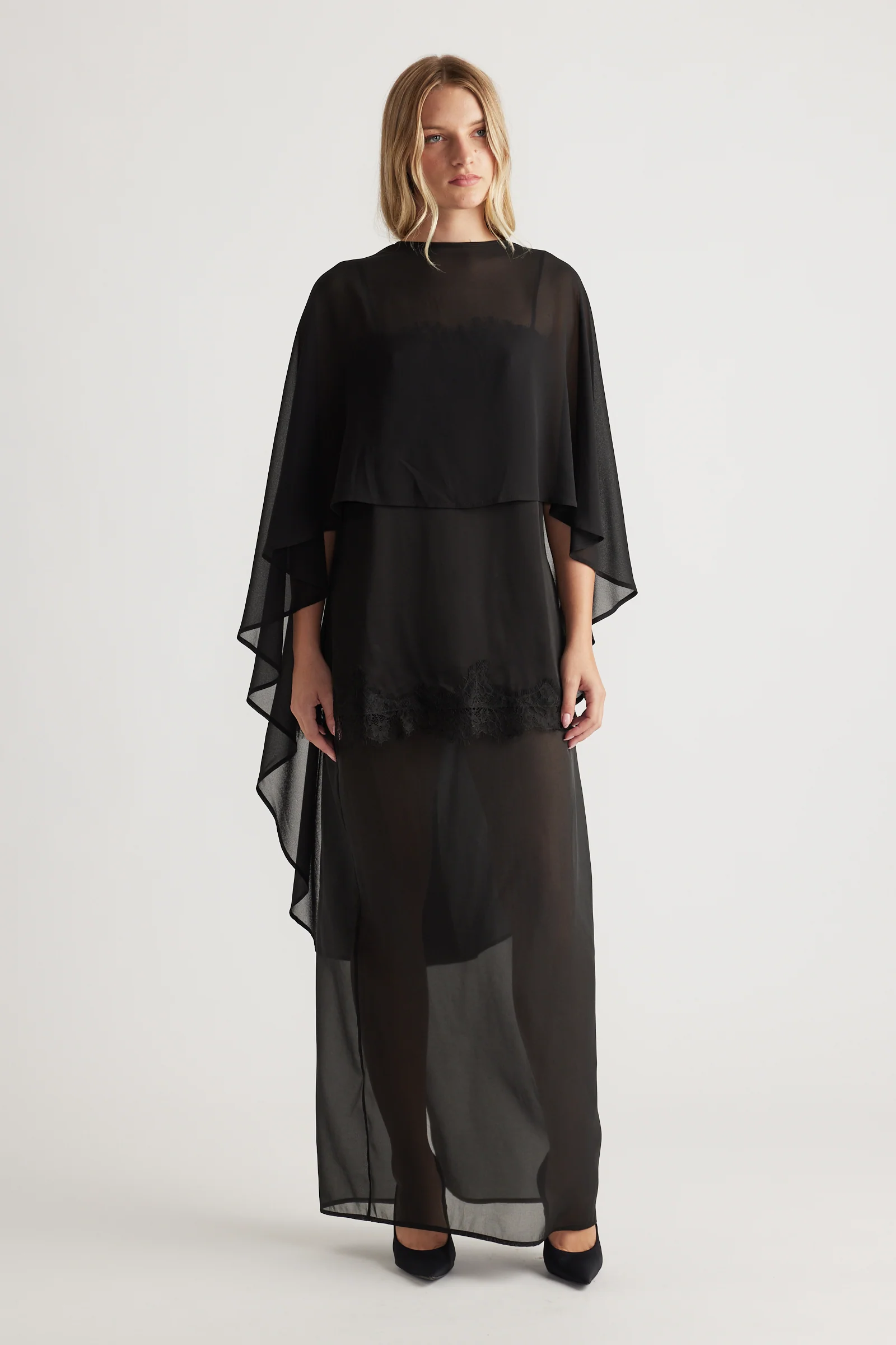 Georgette Cape Top
