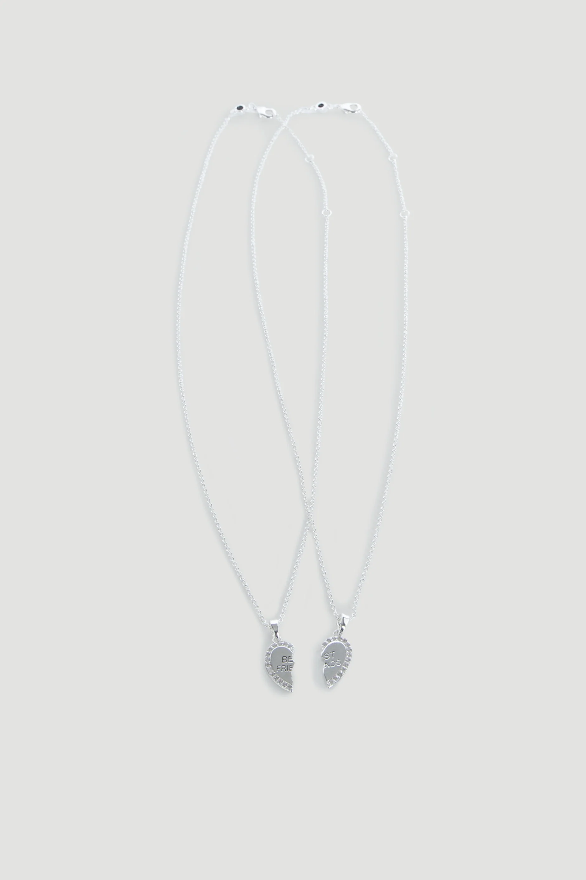 Girls 9ct BFF Heart Necklace - Image 2
