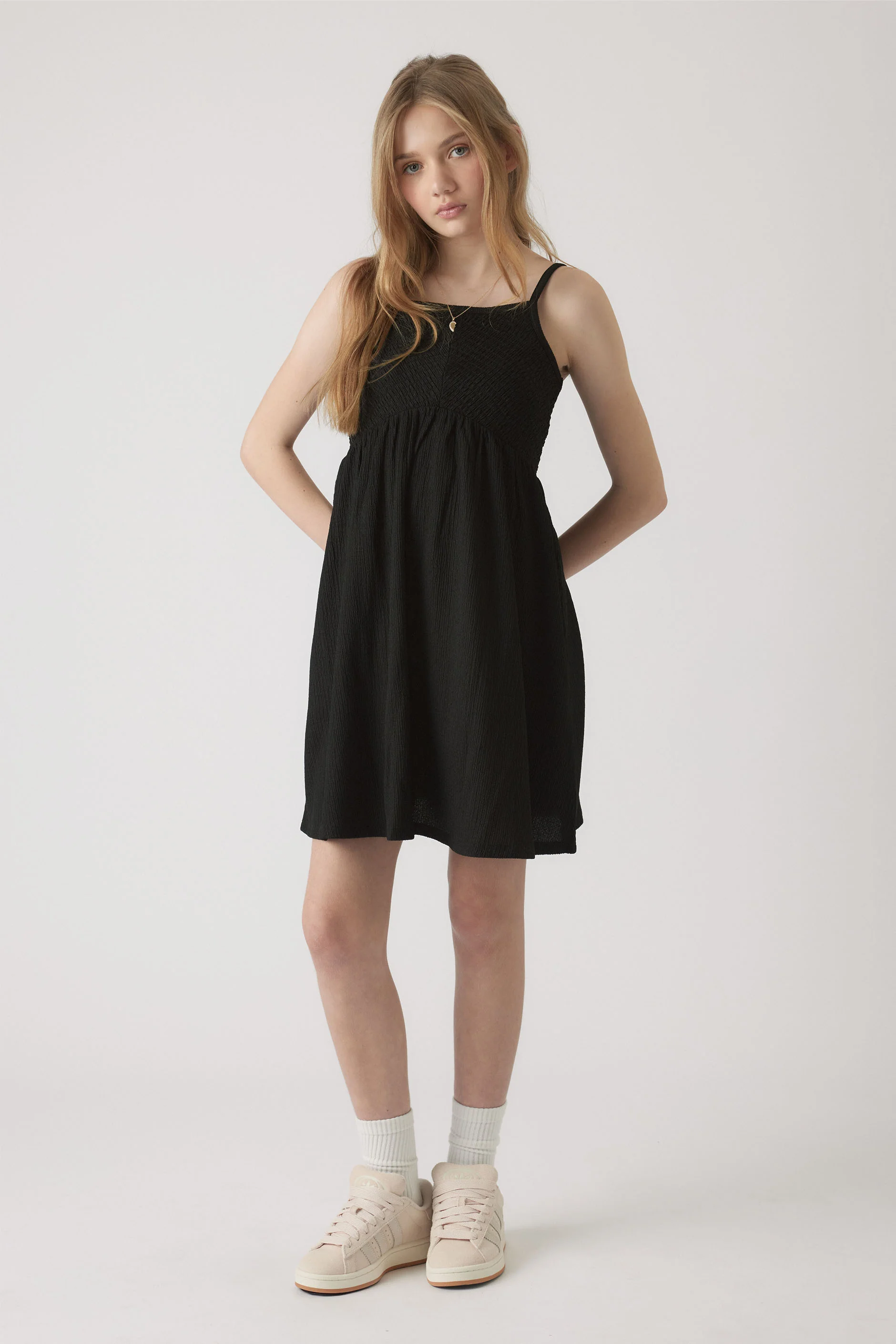 Girls Abigail Shirred Dress