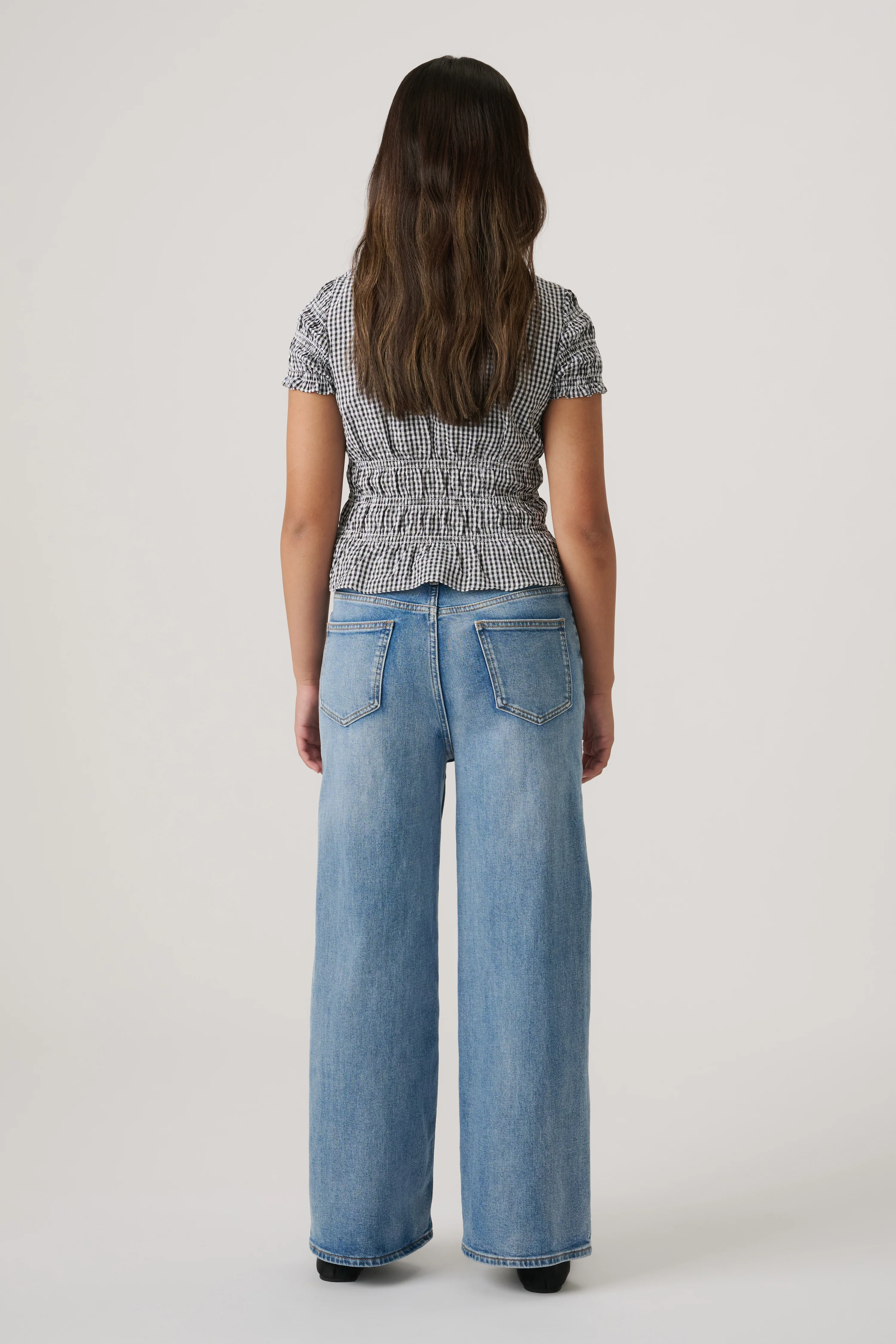 Girls Alana Gingham Top - Image 3