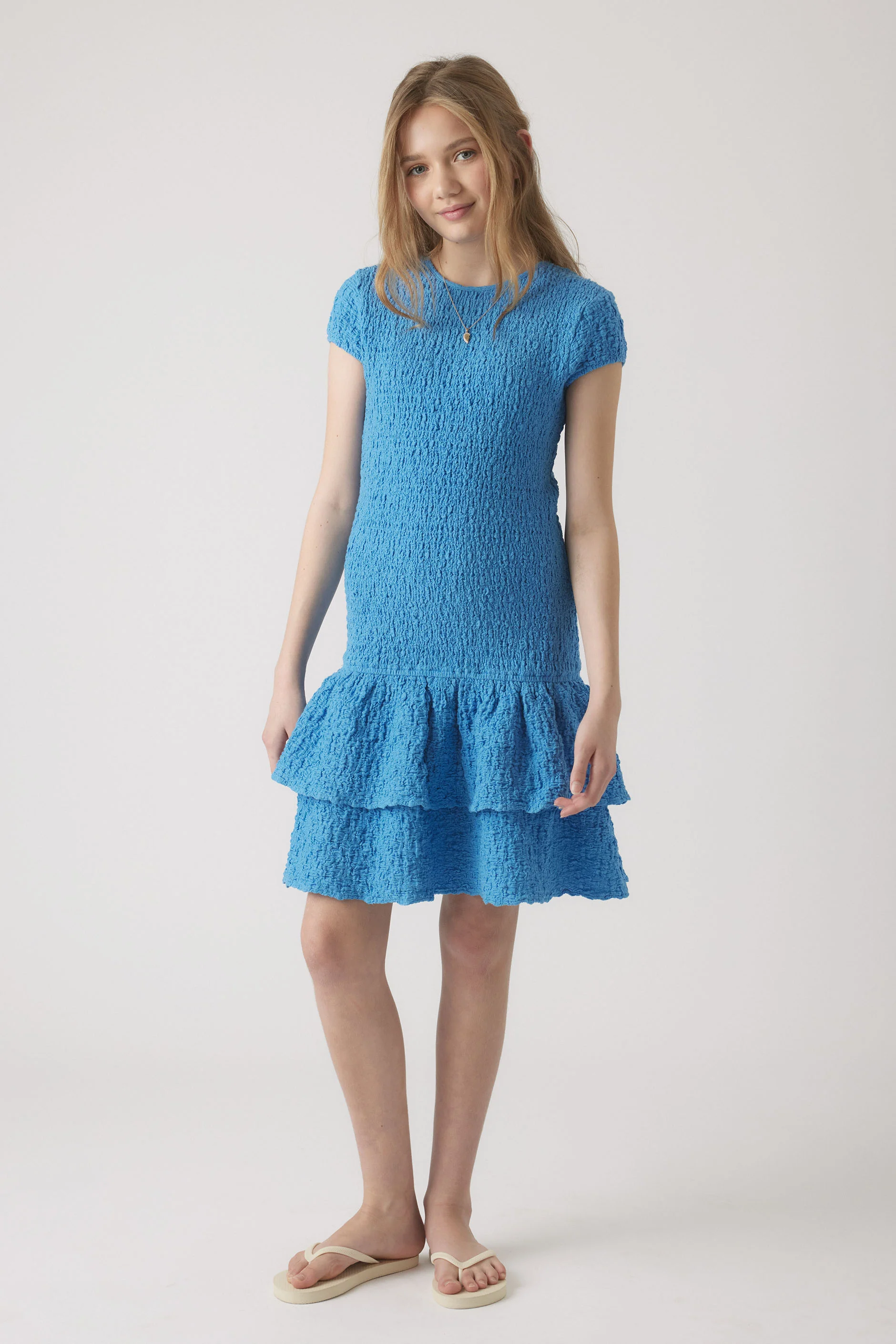 Girls Alessia Shirred Dress