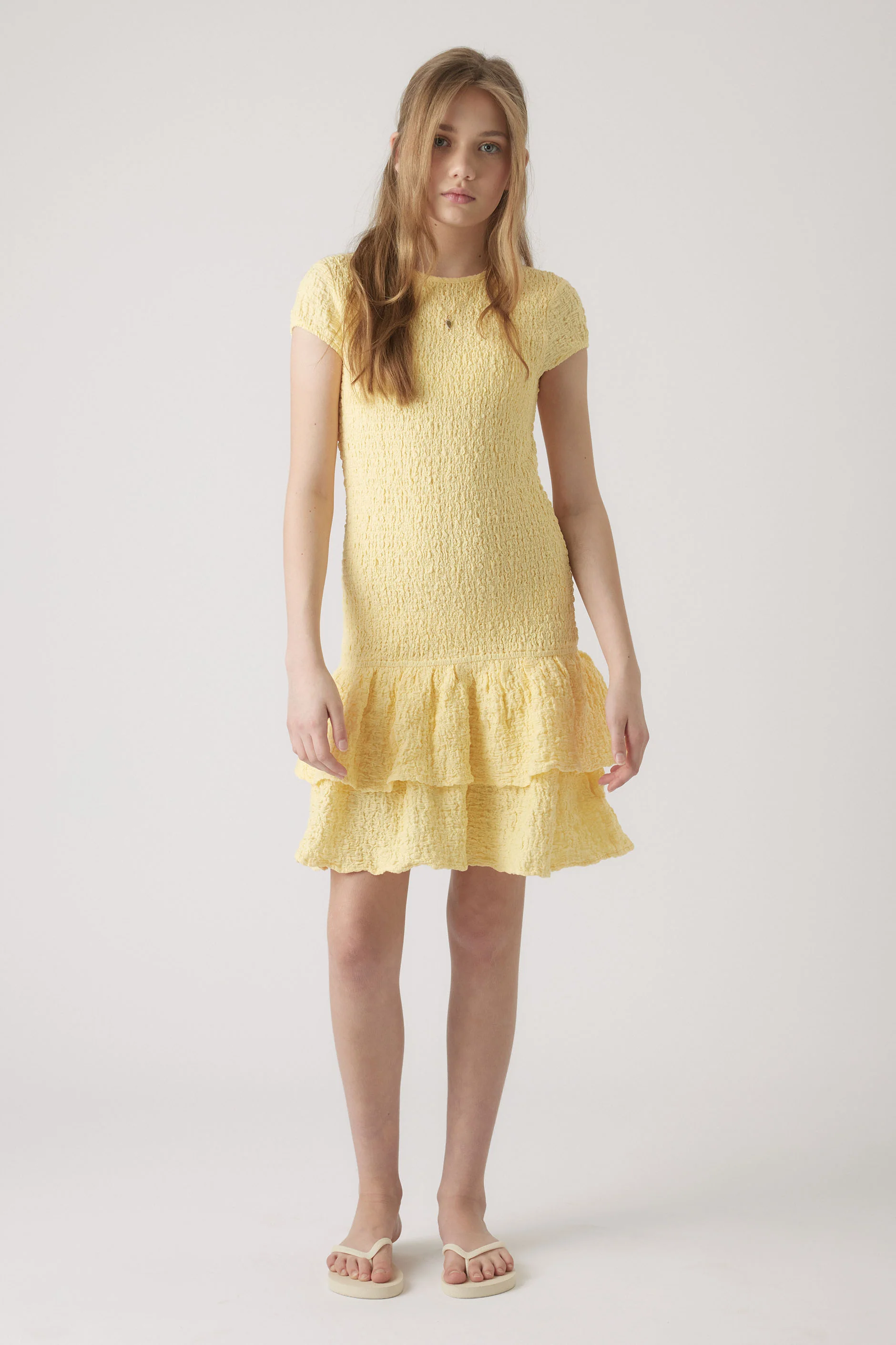 Girls Alessia Shirred Dress