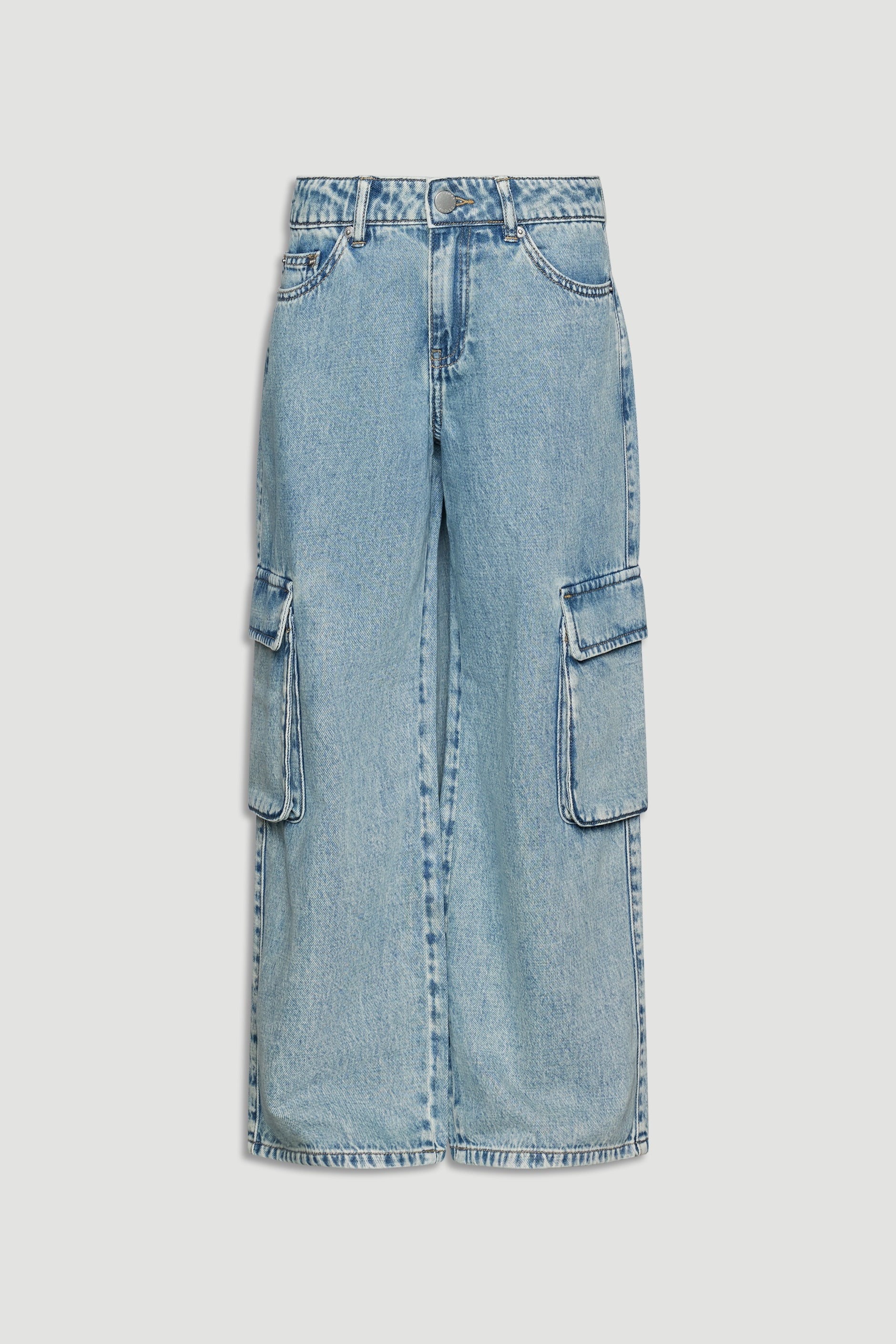 Girls Bella Denim Cargo Pants - Image 4