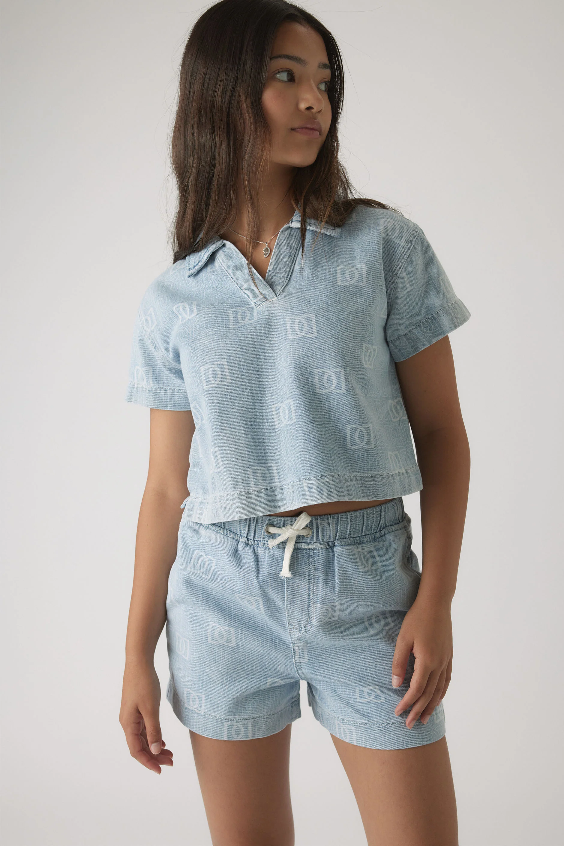 Girls Brynne Denim Shirt - Image 3