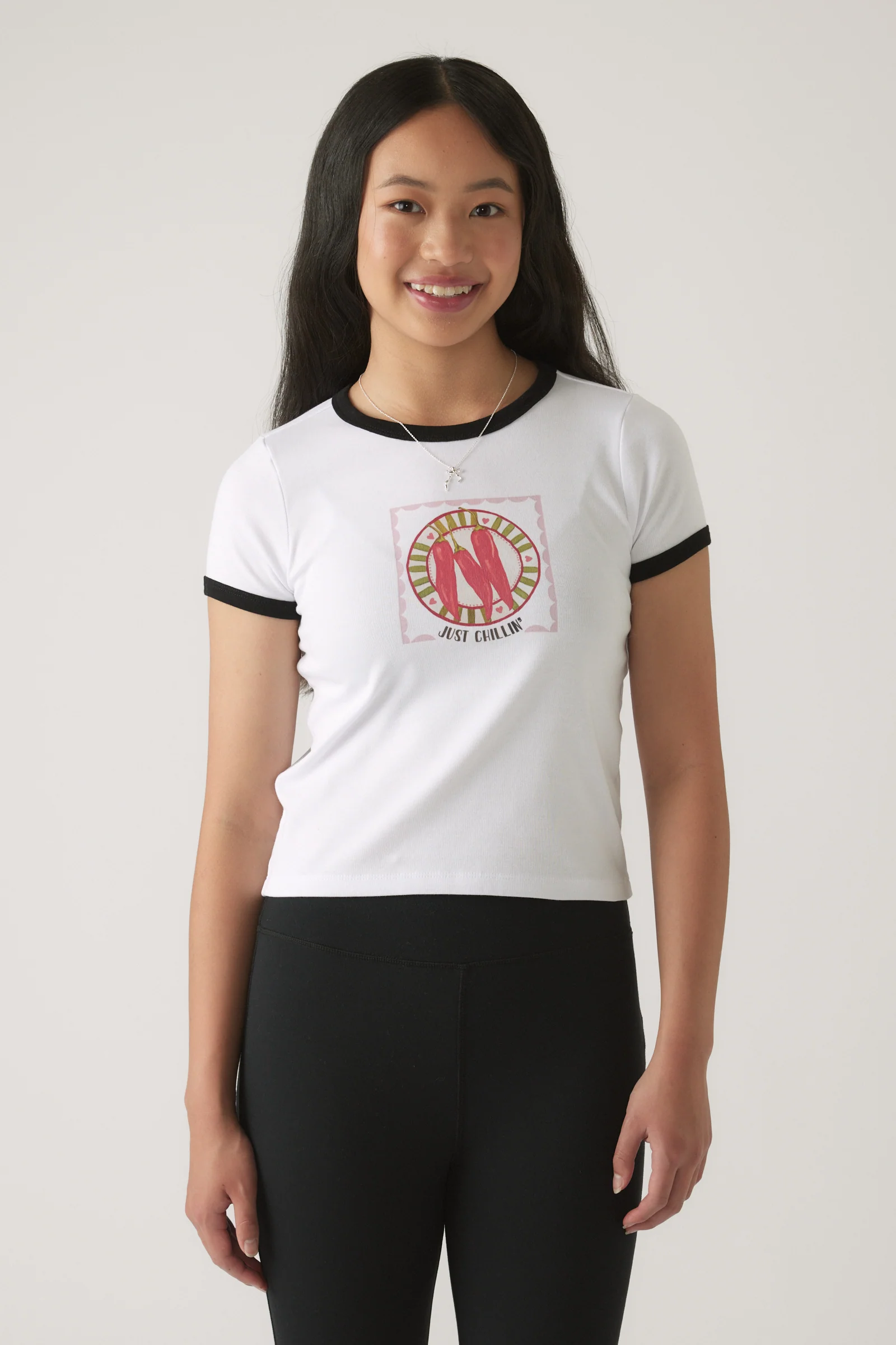 Girls Chillies Ringer Tee - Image 2
