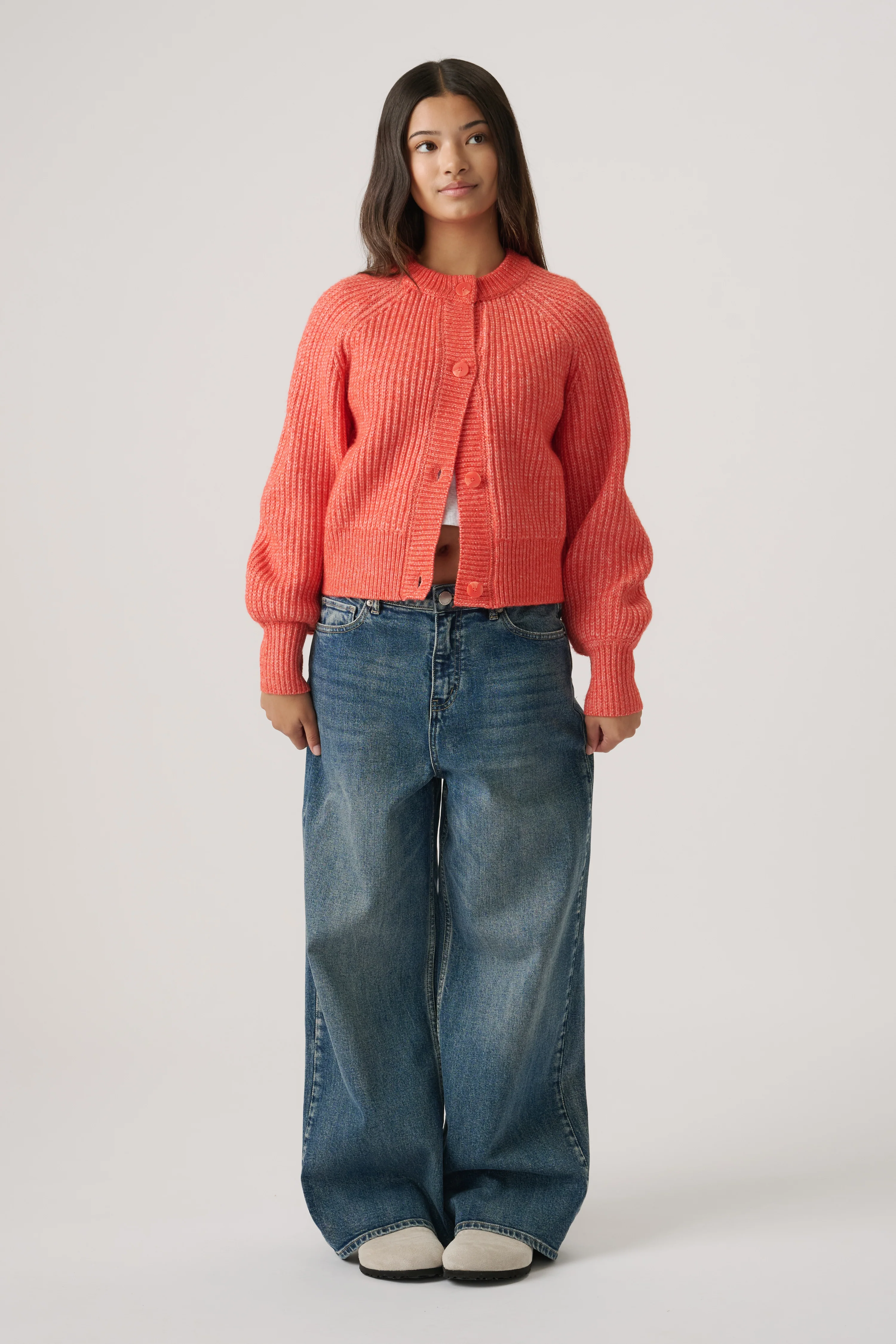 Girls Cleo Button Cardigan