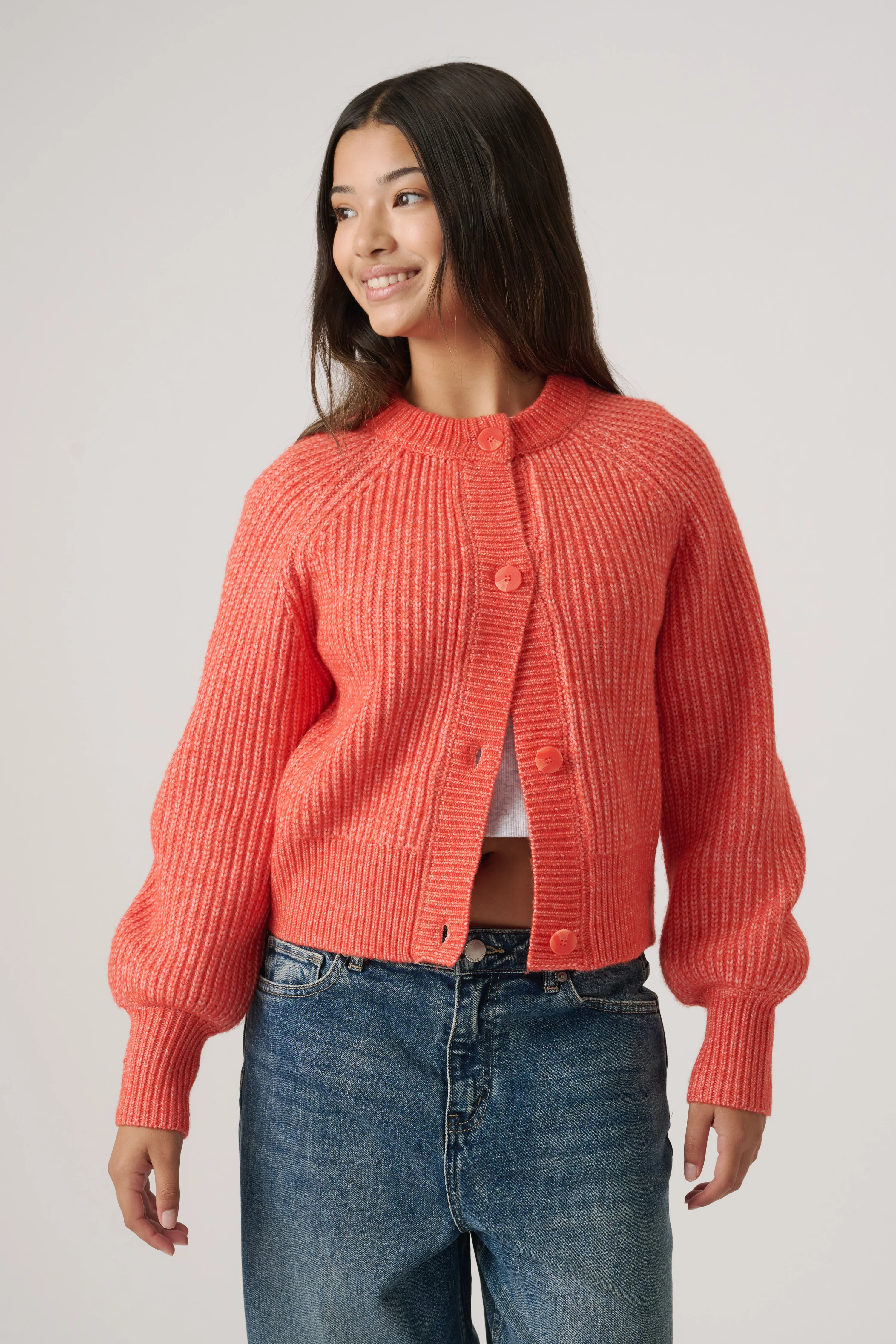 Girls Cleo Button Cardigan - Image 2