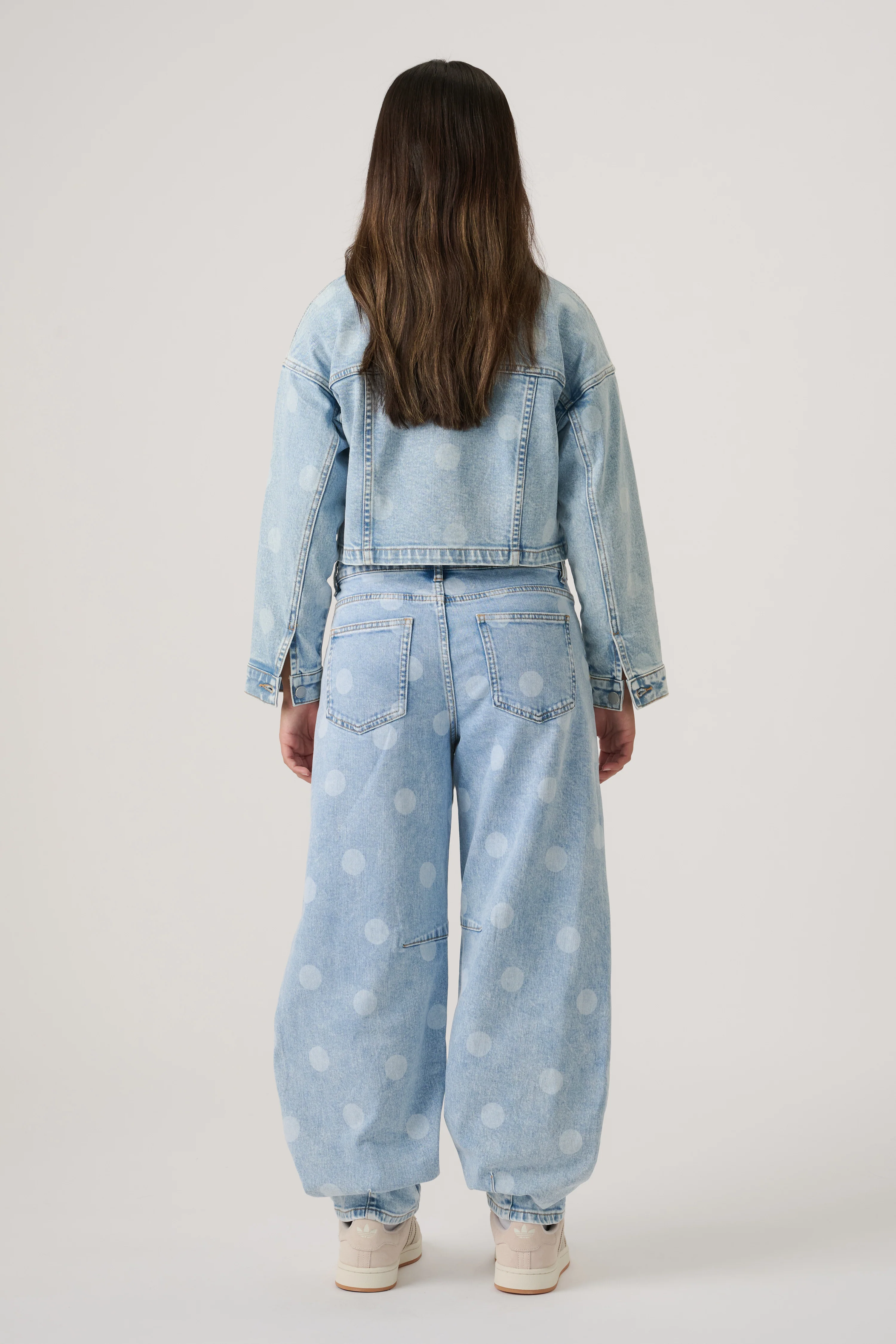 Girls Cropped Denim Jacket - Image 3