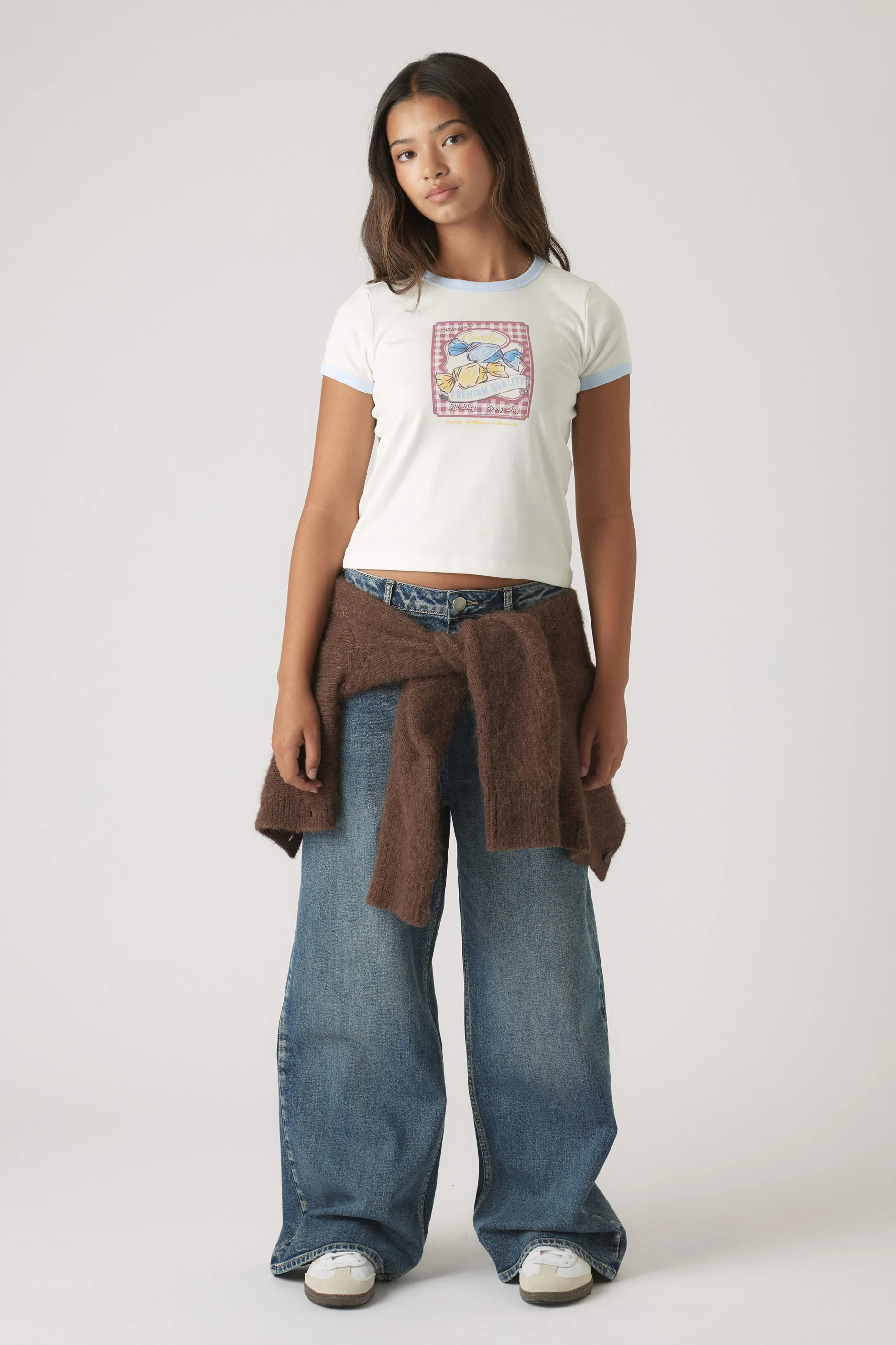 Girls Cropped Ringer Tee