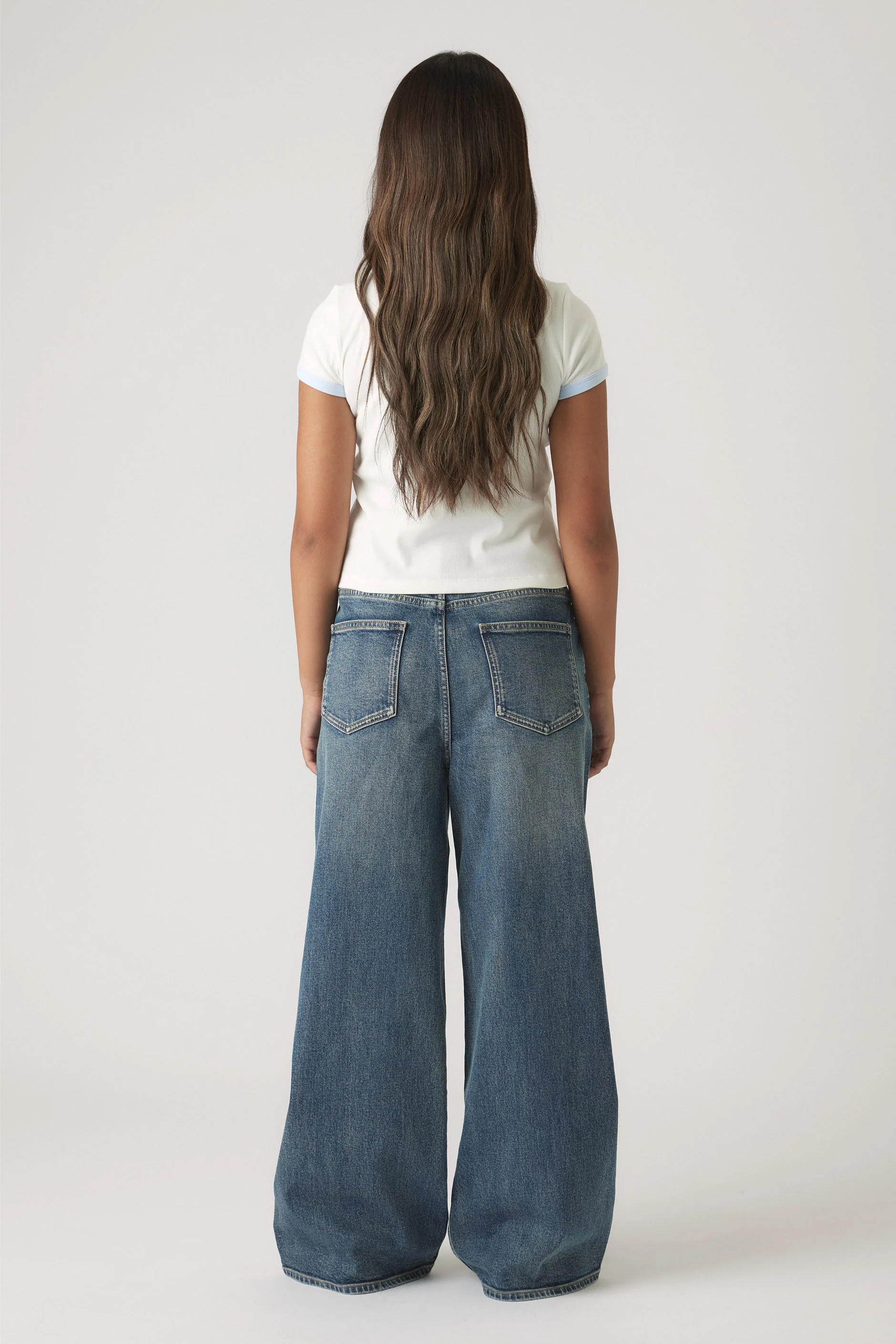 Girls Cropped Ringer Tee - Image 3