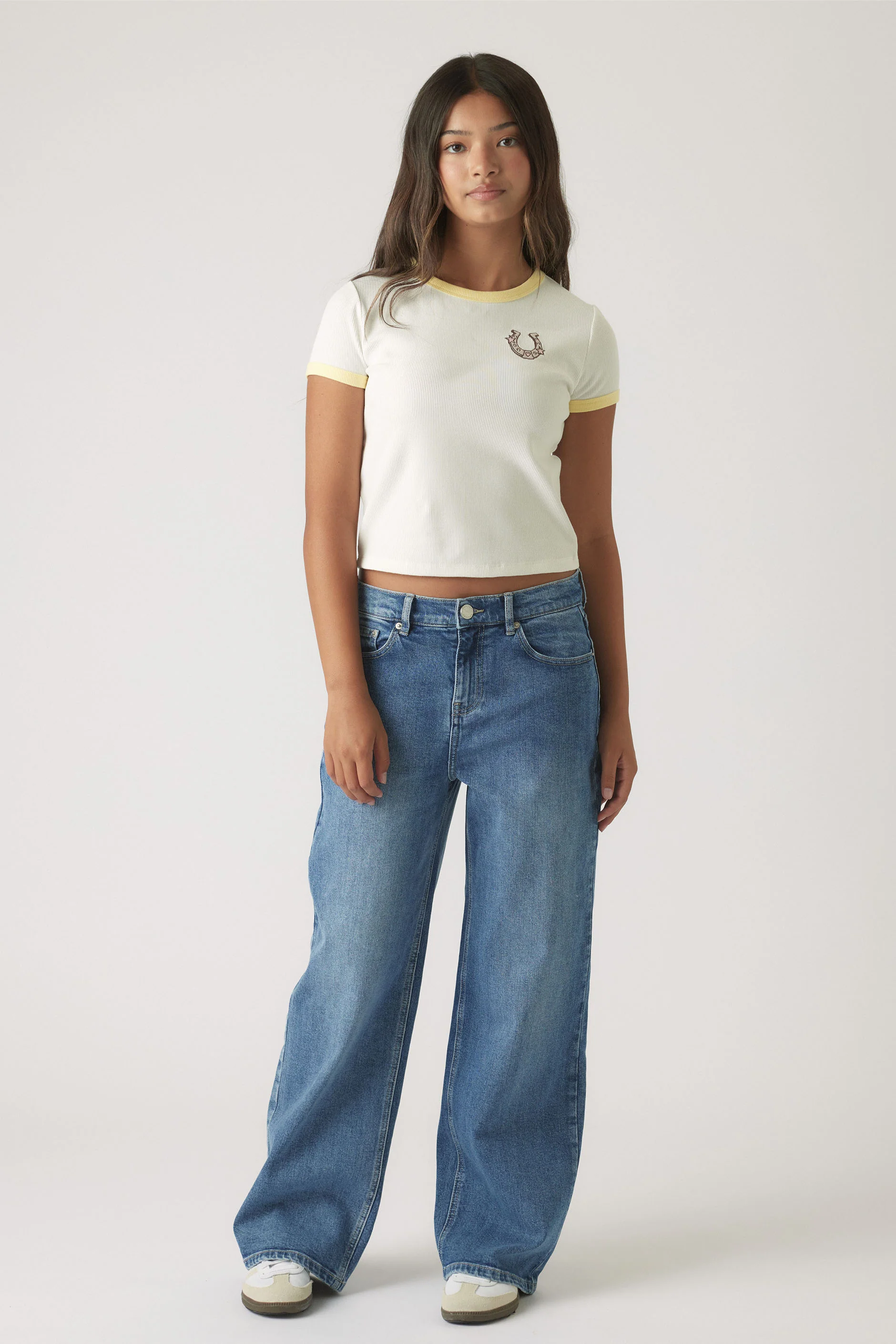 Girls Cropped Ringer Tee