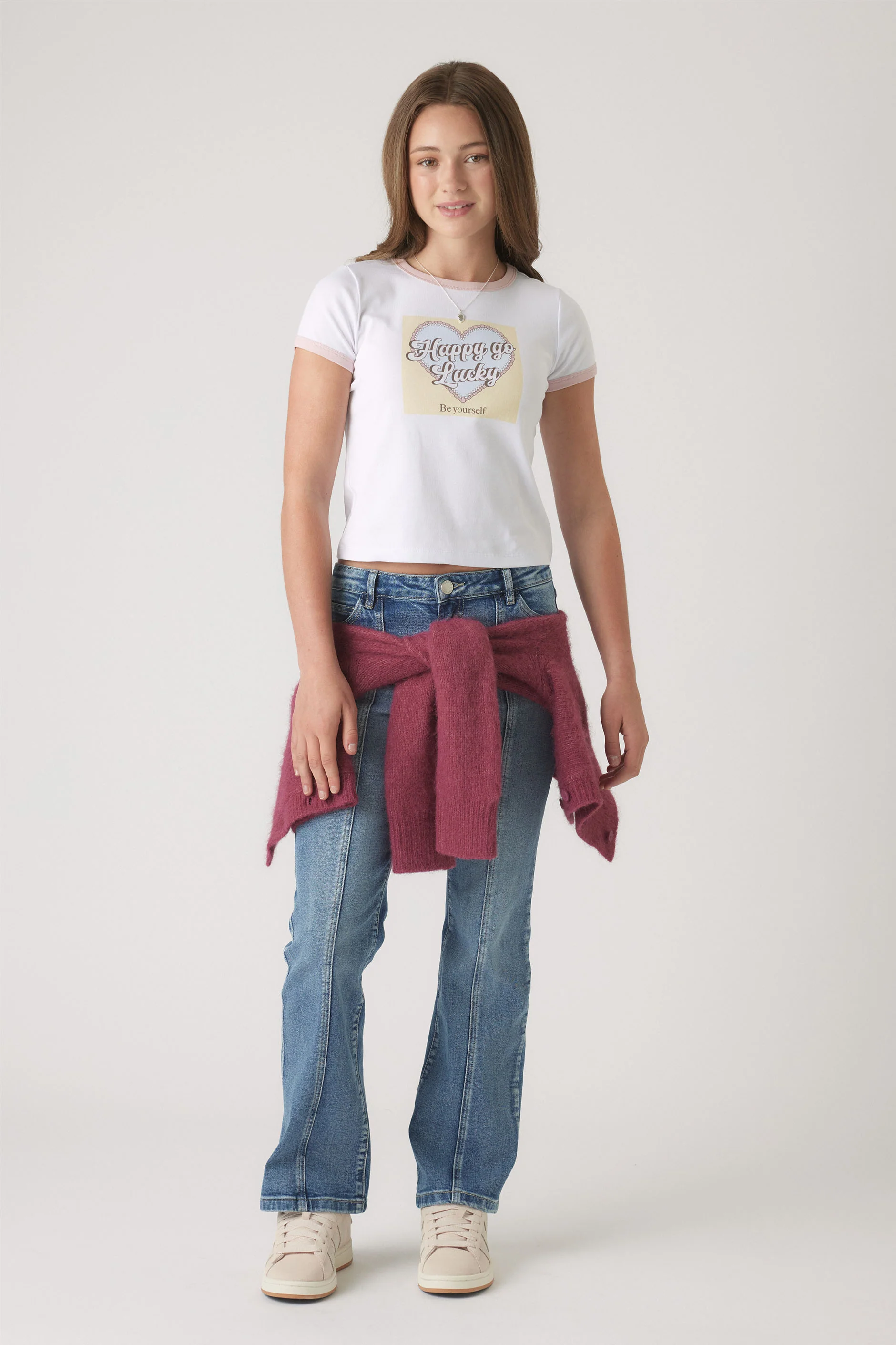 Girls Cropped Ringer Tee